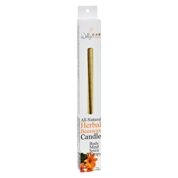 Wally's Natural Products Herbal Beeswax Candles - 2 Pk - Eco-Friendly Home & Grocery