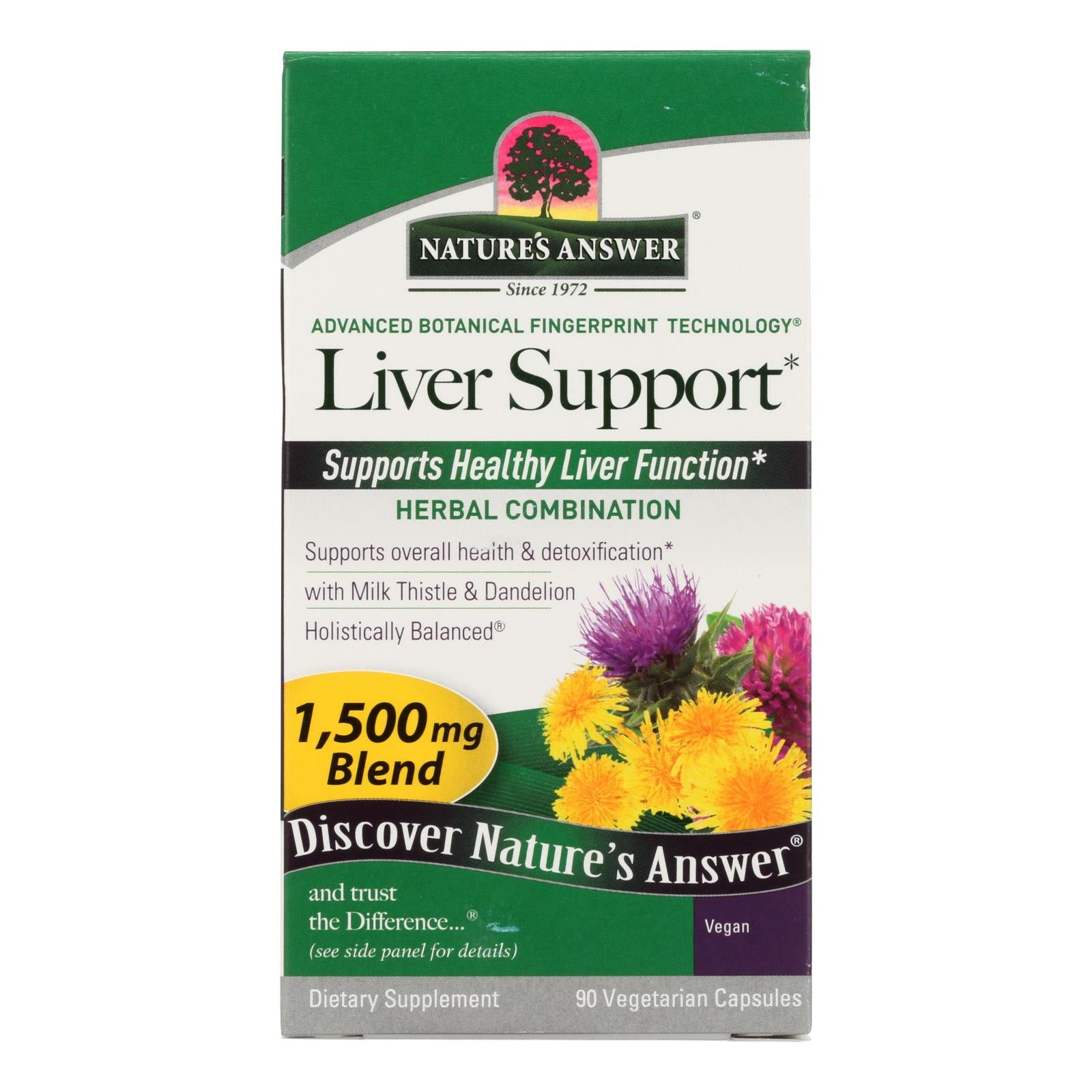 Nature's Answer - Liver Support - 90 Vegetarian Capsules - Eco-Friendly Home & Grocery
