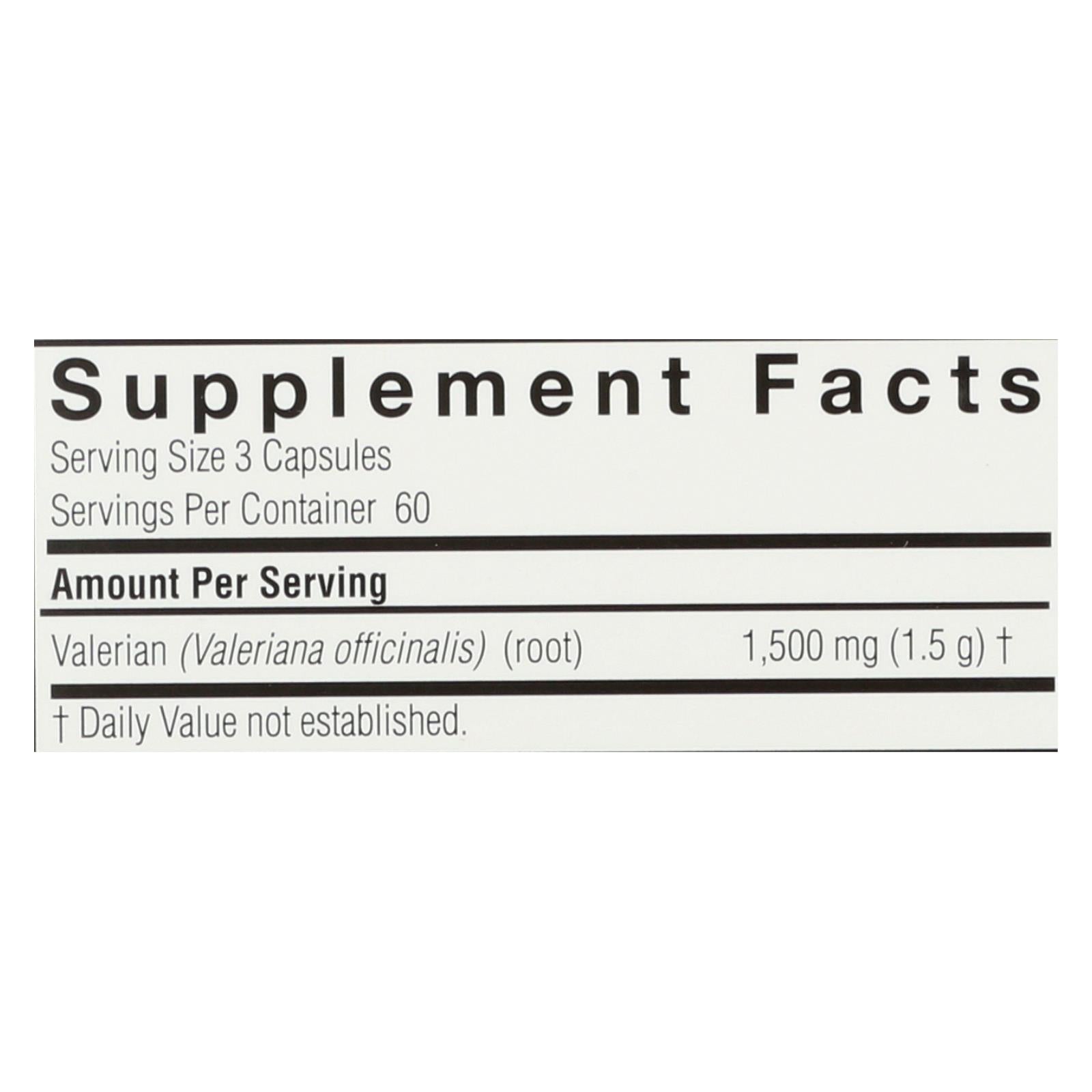 Nature's Answer - Valerian Root - 180 Vegetarian Capsules - Eco-Friendly Home & Grocery