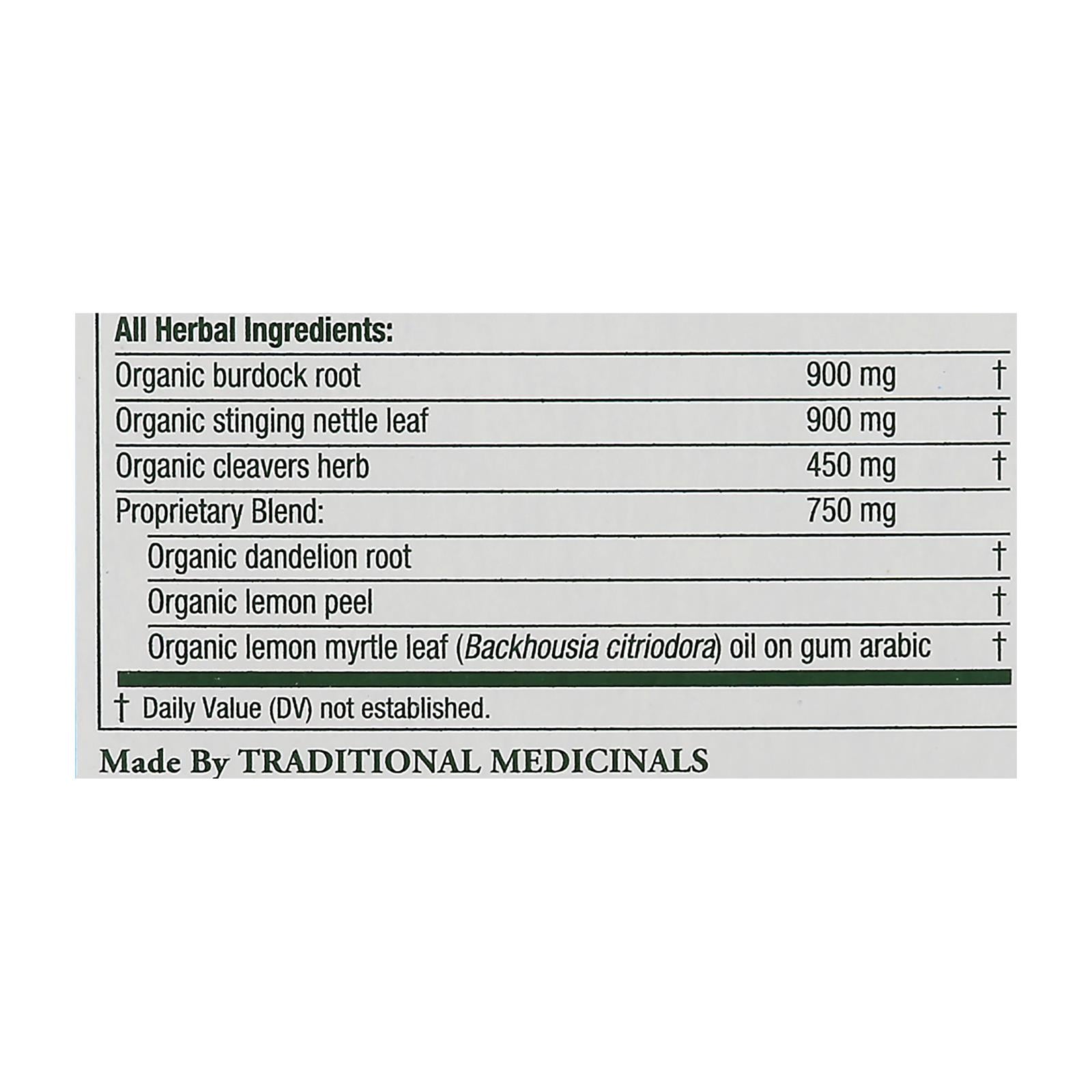 Traditional Medicinals Lemon Everyday Detox Herbal Tea - 16 Tea Bags - Case Of 6 - GreatEagleInc