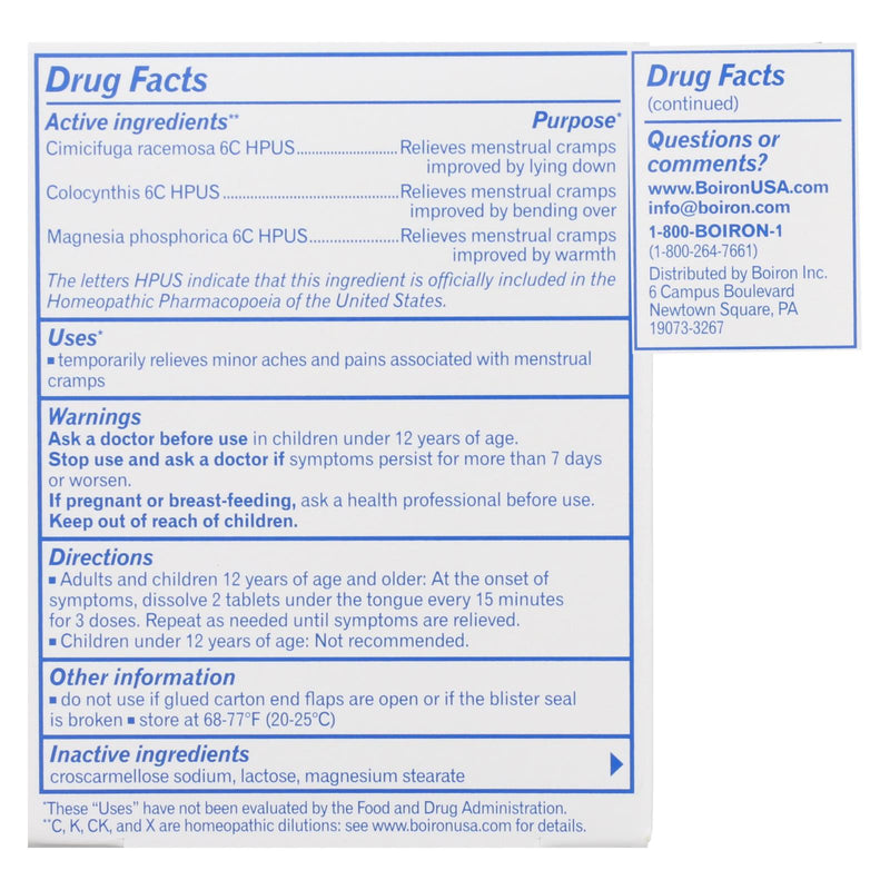 Boiron - Cyclease Cramp - 60 Tablets - GreatEagleInc