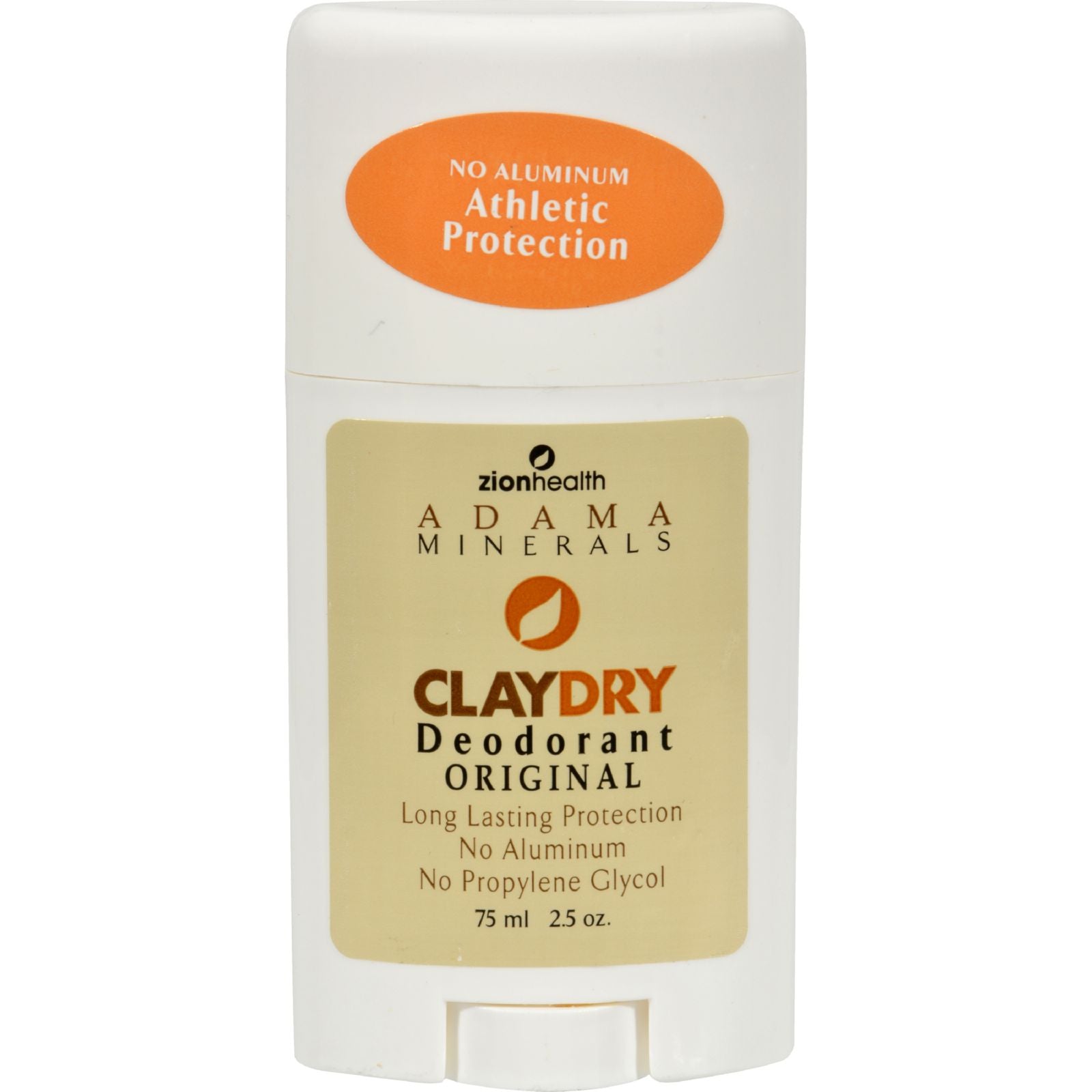 Zion Health Adama Minerals Clay Dry Deodorant Original - 2.5 Oz - Eco-Friendly Home & Grocery