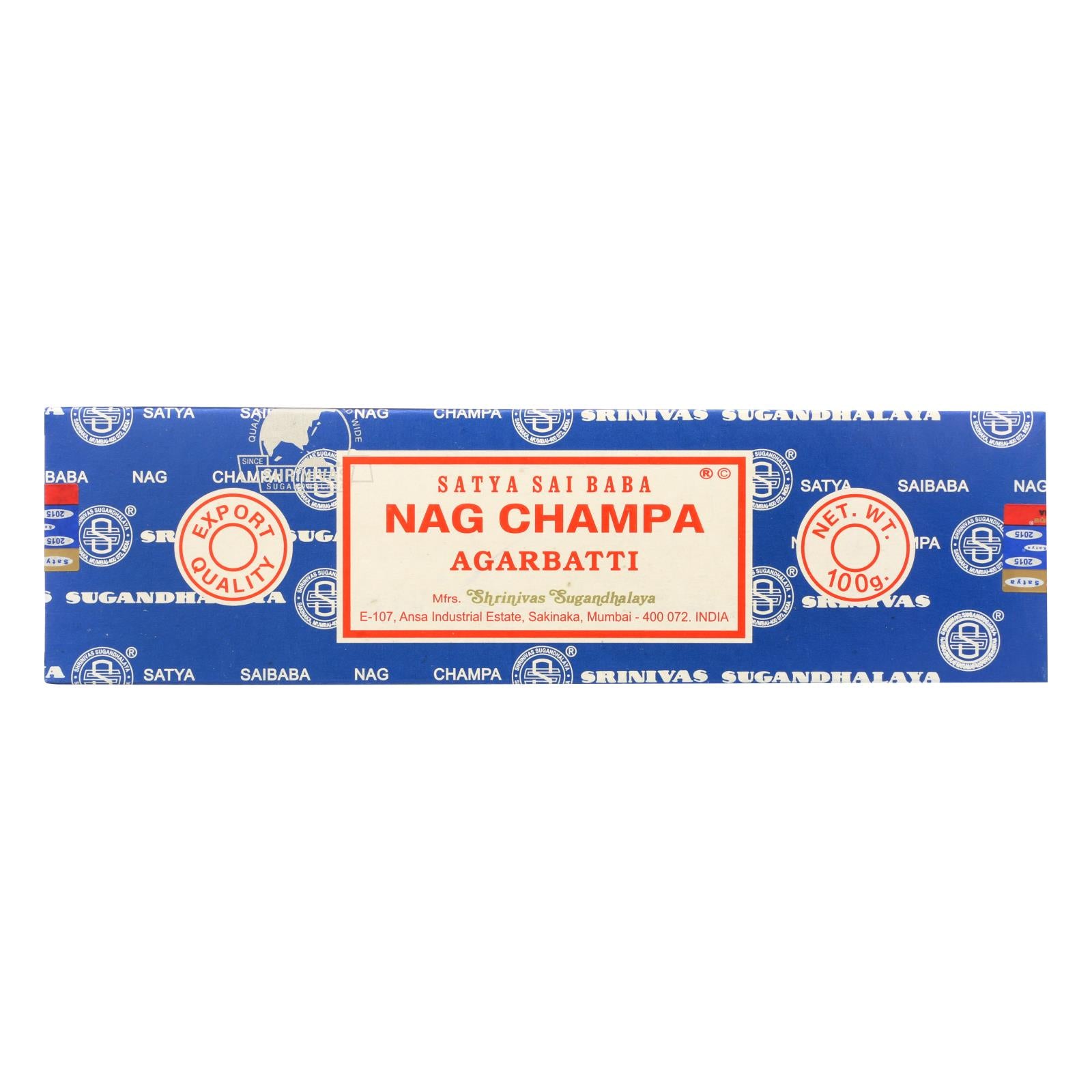 Sai Baba Nag Champa Agarbatti Incense - 100 G - GreatEagleInc