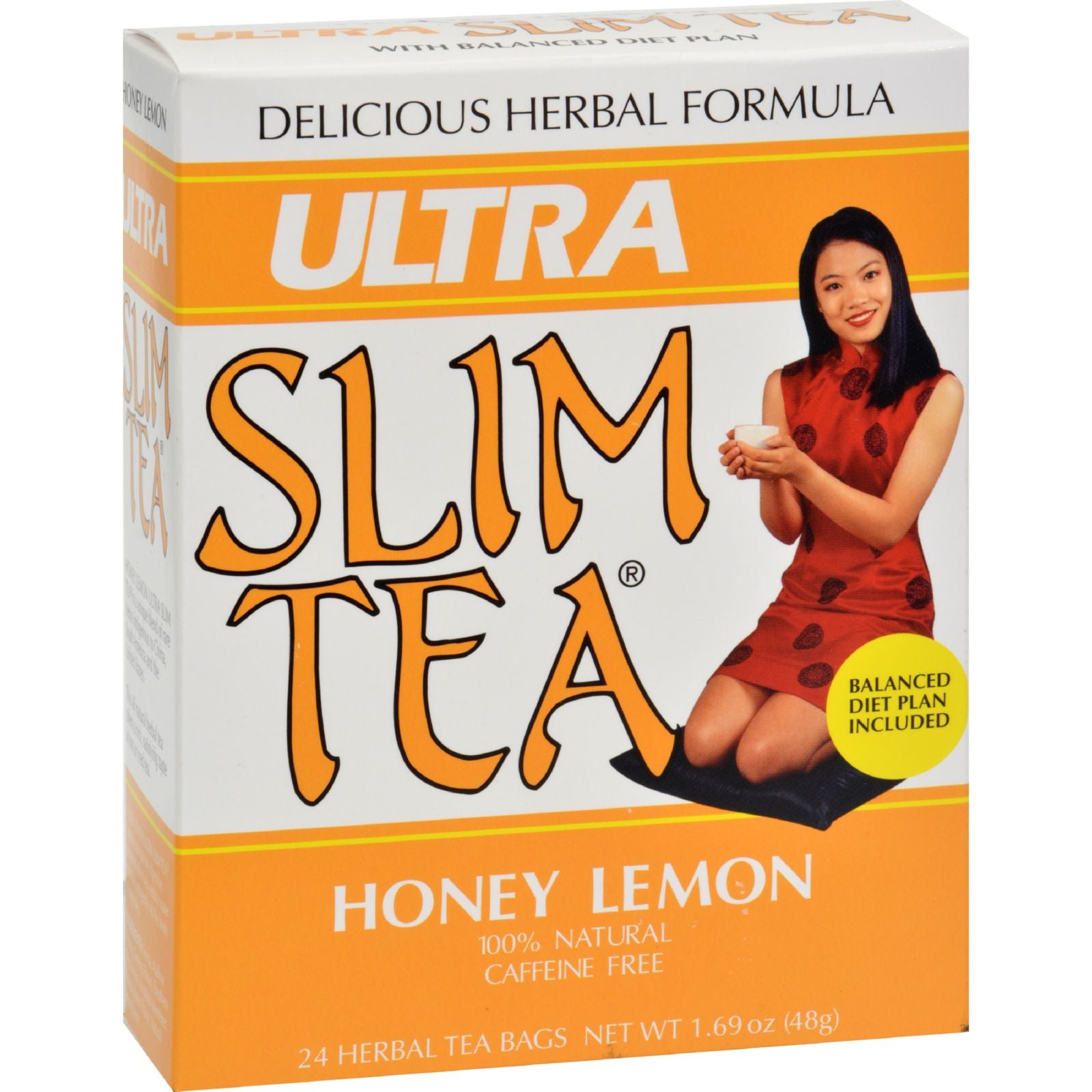 Hobe Labs Ultra Slim Tea Honey Lemon - 24 Tea Bags - GreatEagleInc