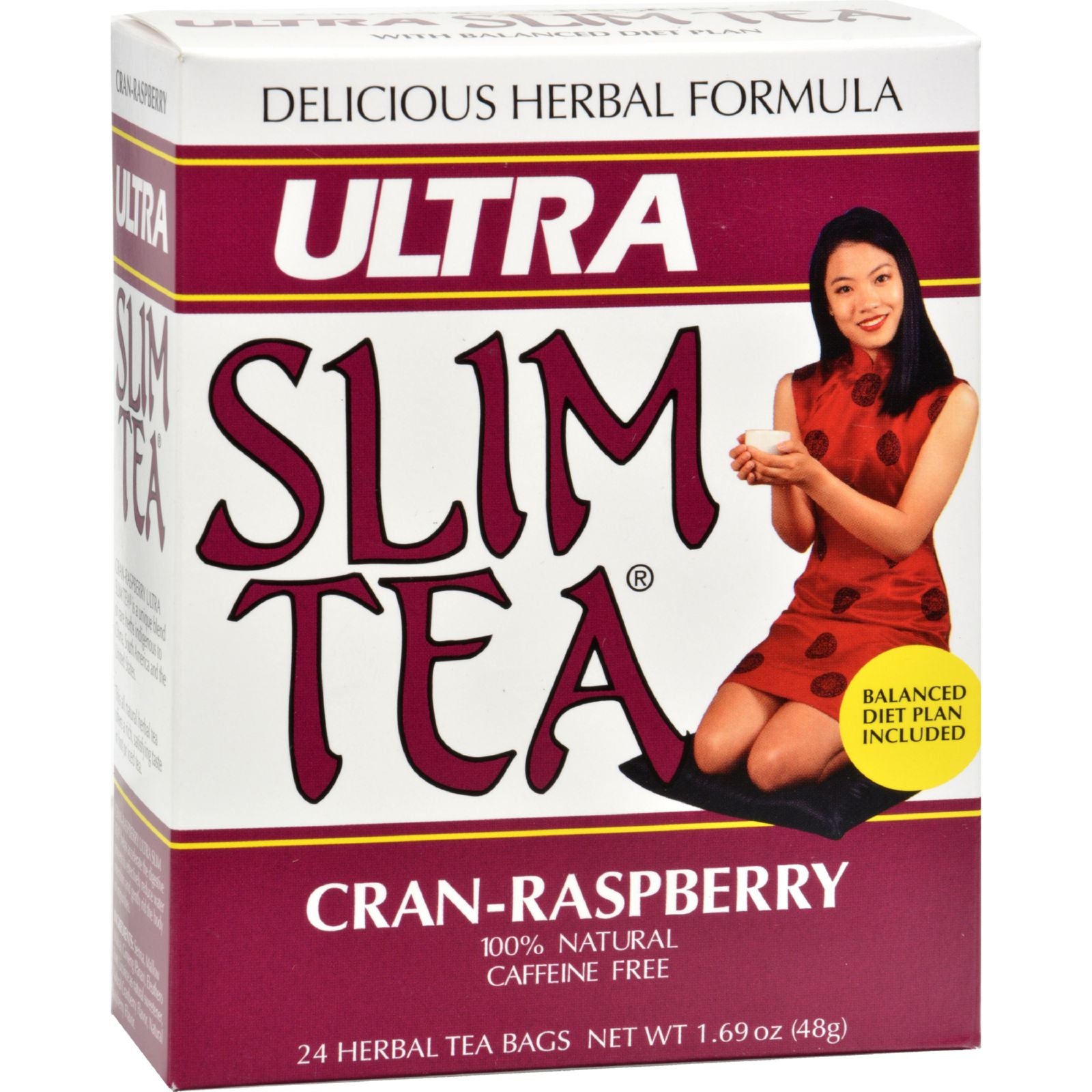 Hobe Labs Ultra Slim Tea Cran-raspberry - 24 Tea Bags - GreatEagleInc