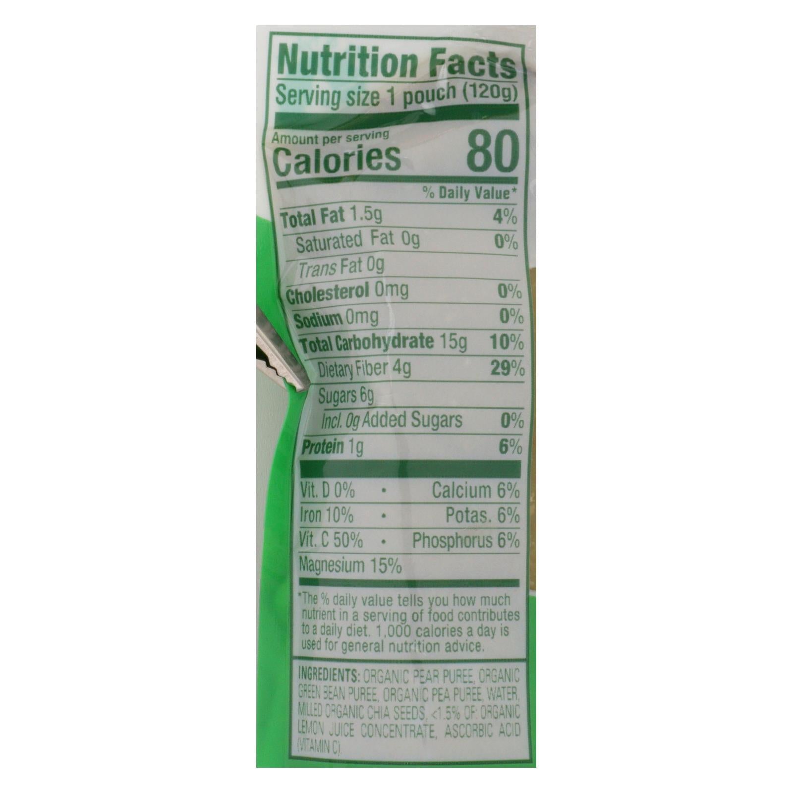 Happy Tot Toddler Food - Organic - Stage 4 - Green Beans Pear And Pea - 4.22 Oz - Case Of 16 - GreatEagleInc