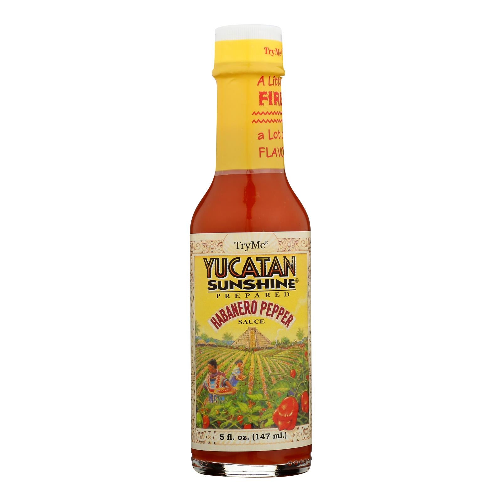 Try Me Yucatan Sunshine - Habanero Pepper Sauce - Case Of 6 - 5 Fl Oz. - GreatEagleInc