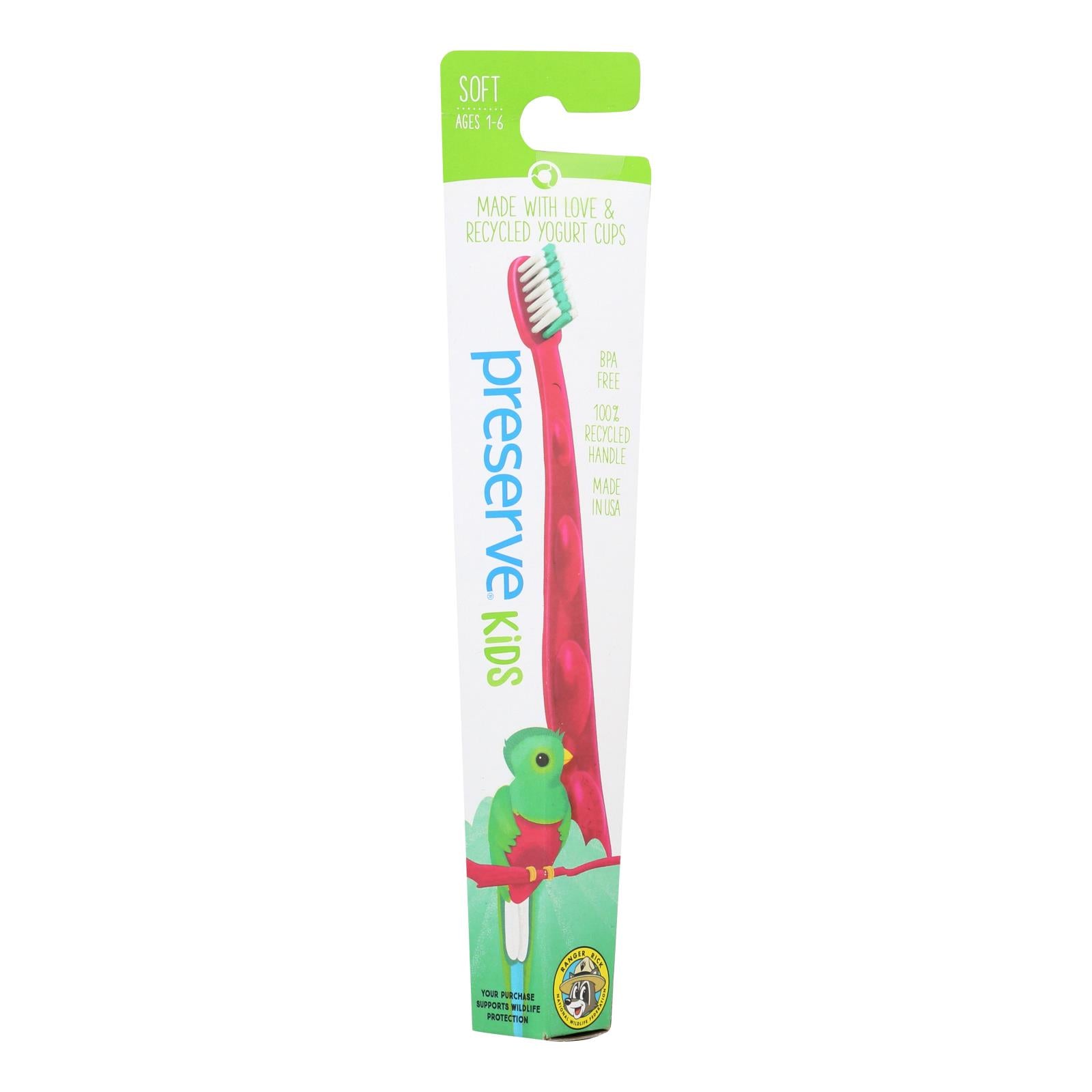 Preserve Kids' Toothbrush- 6 Pack - Assorted Colors - GreatEagleInc