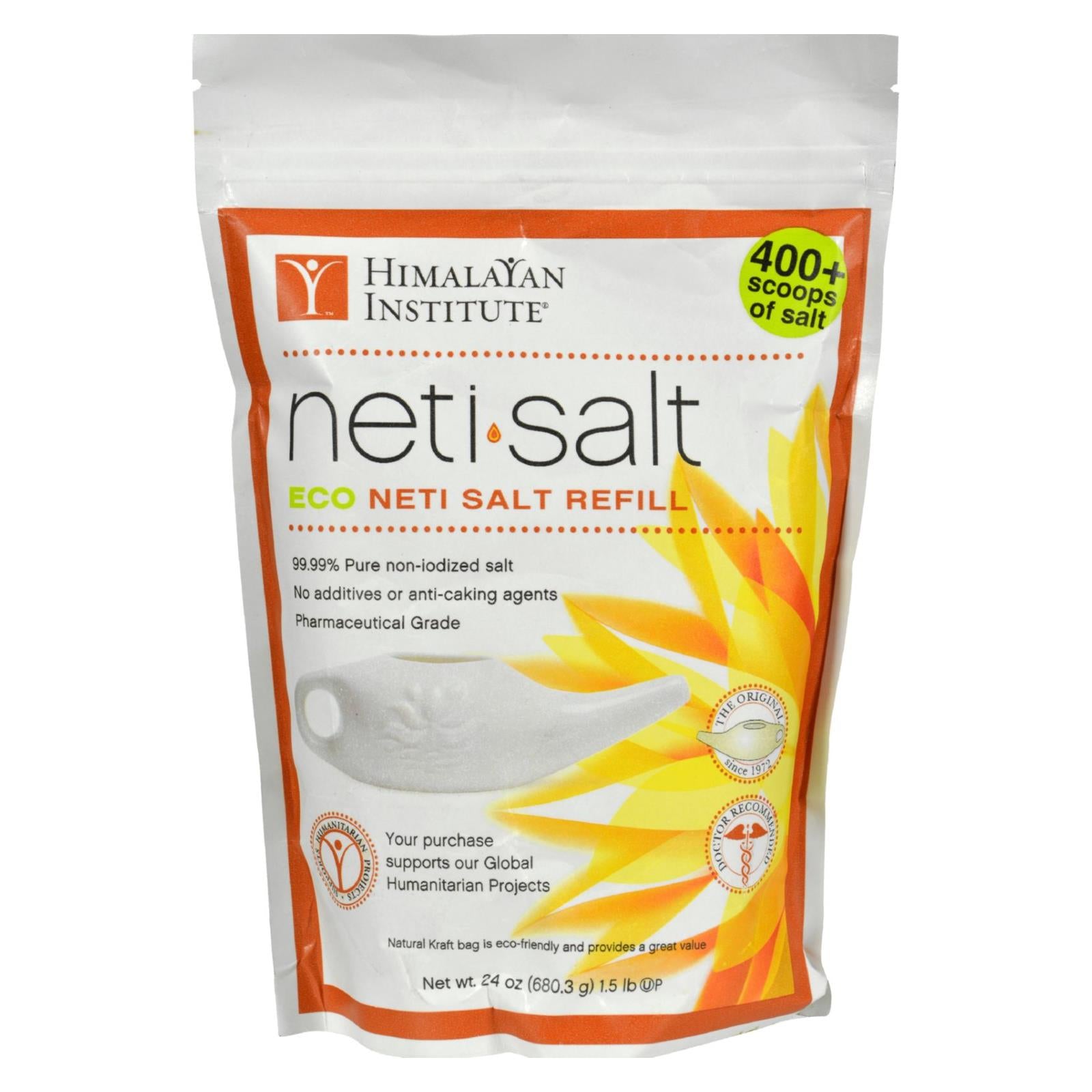 Himalayan Institute Neti Pot Salt Bag - 1.5 Lbs - Eco-Friendly Home & Grocery