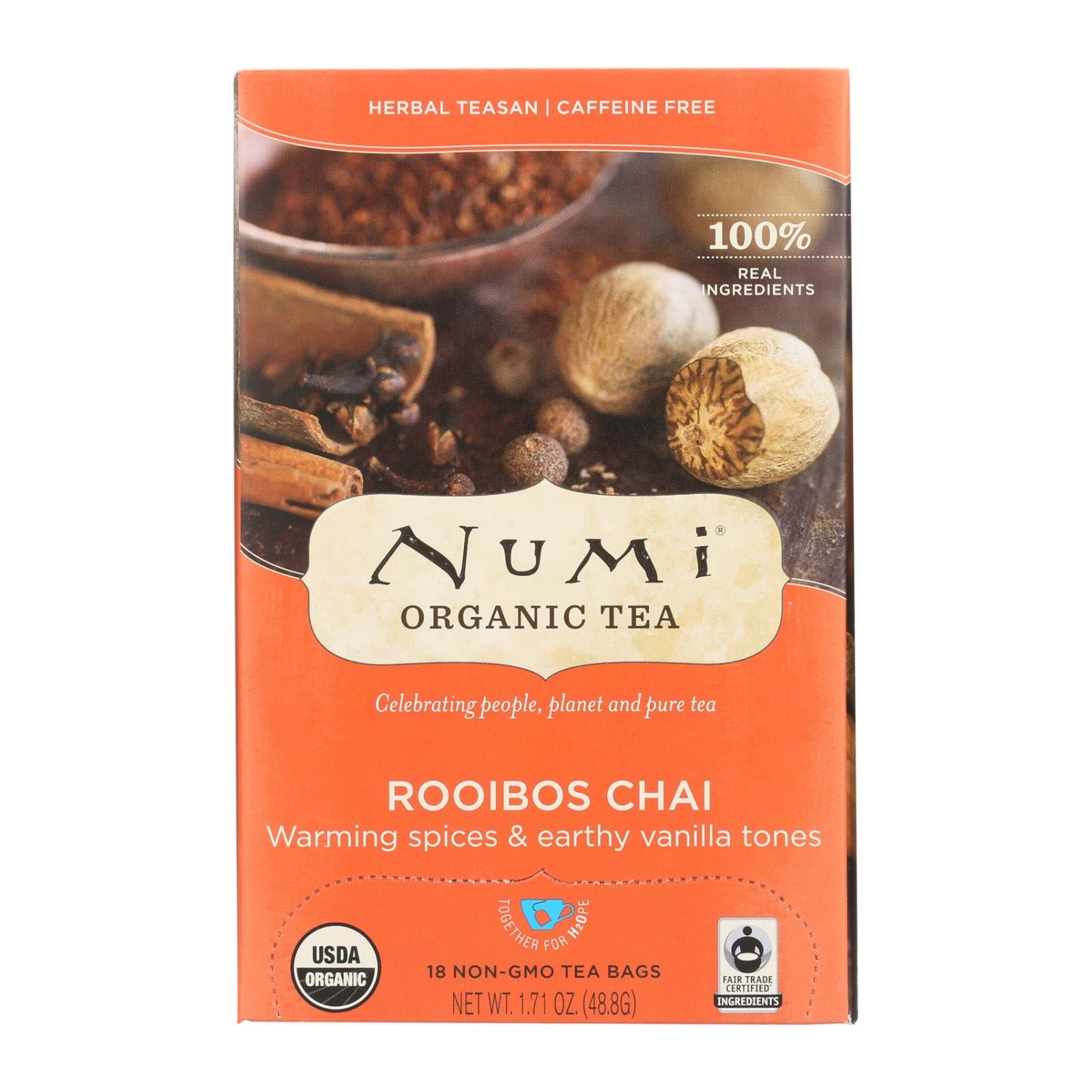 Numi Tea Organic Herbal Tea - Rooibos Chai - Case Of 6 - 18 Bags - GreatEagleInc