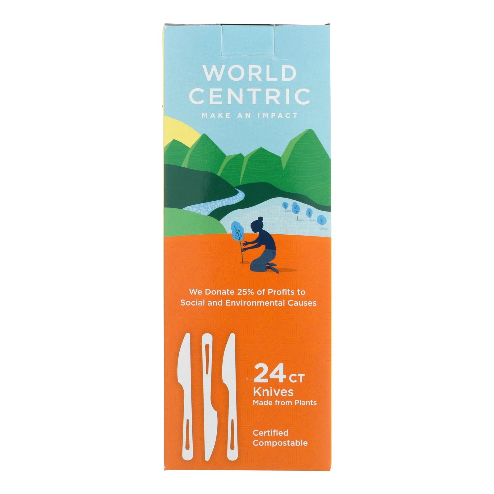 World Centric Individual Knife - Case Of 12 - 24 Count - GreatEagleInc