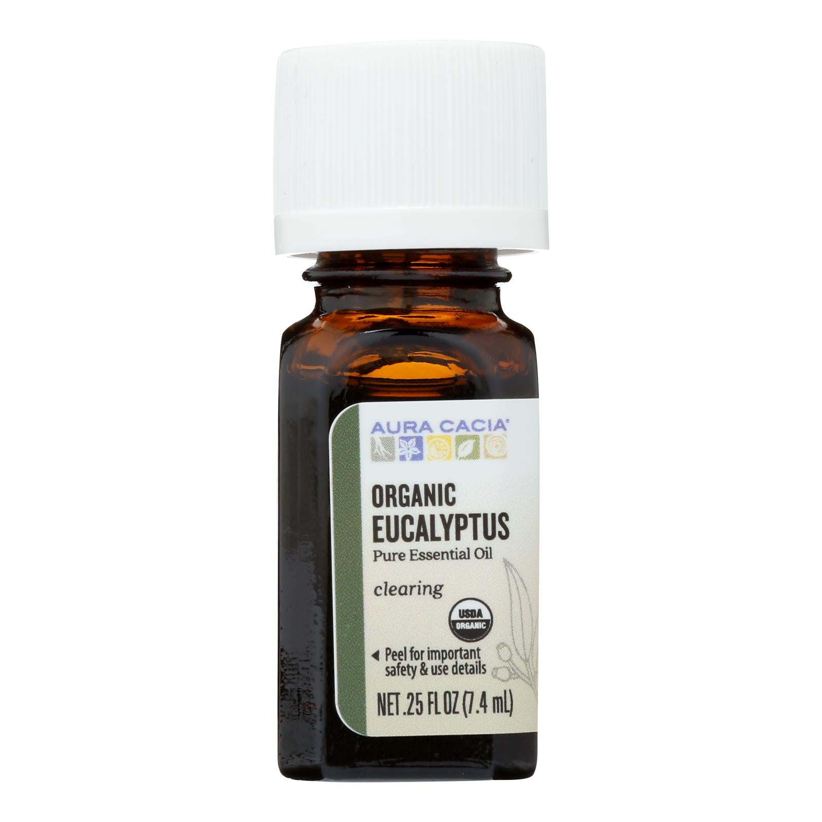 Aura Cacia - Organic Eucalyptus - .25 Oz - GreatEagleInc