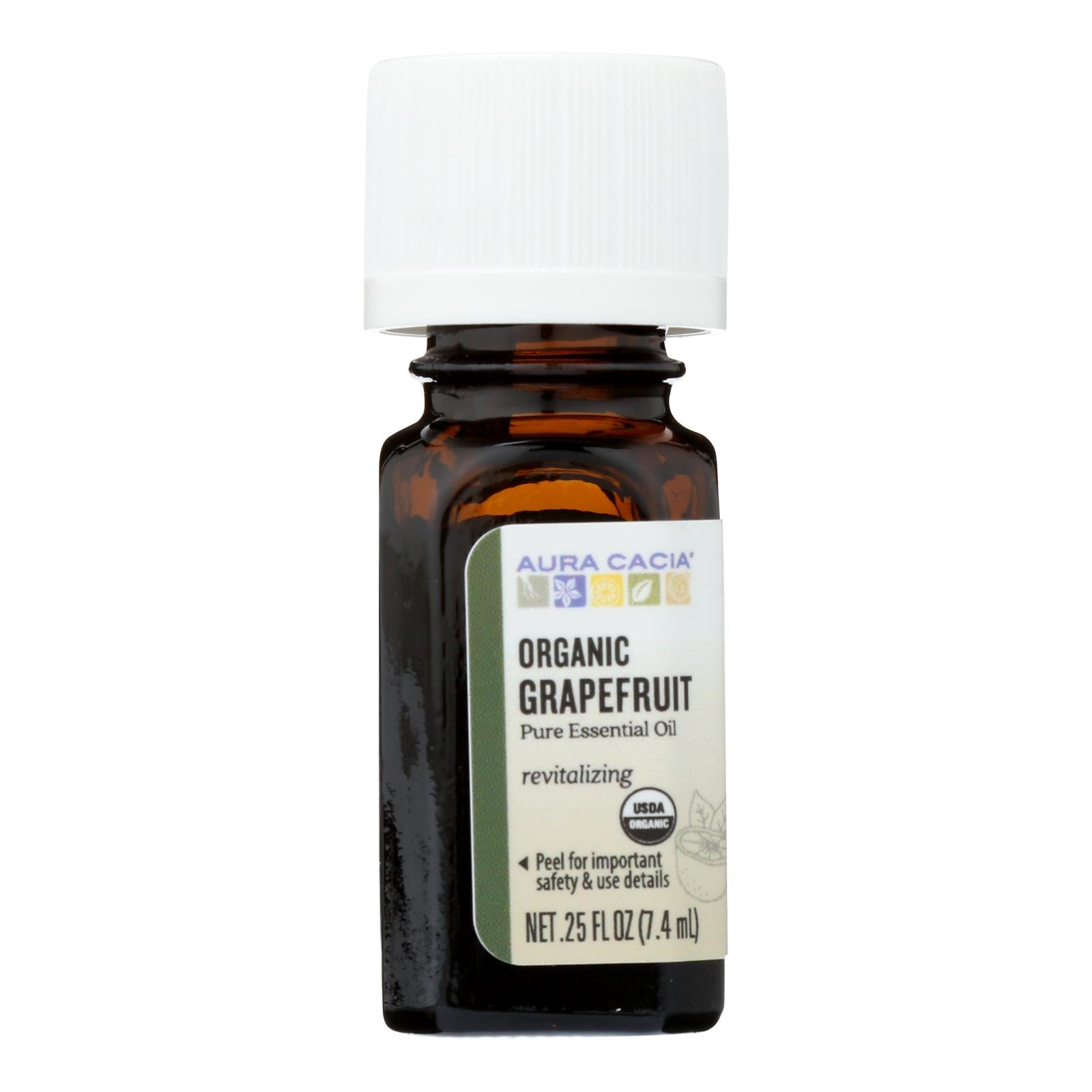 Aura Cacia - Organic Grapefruit - .25 Oz - GreatEagleInc