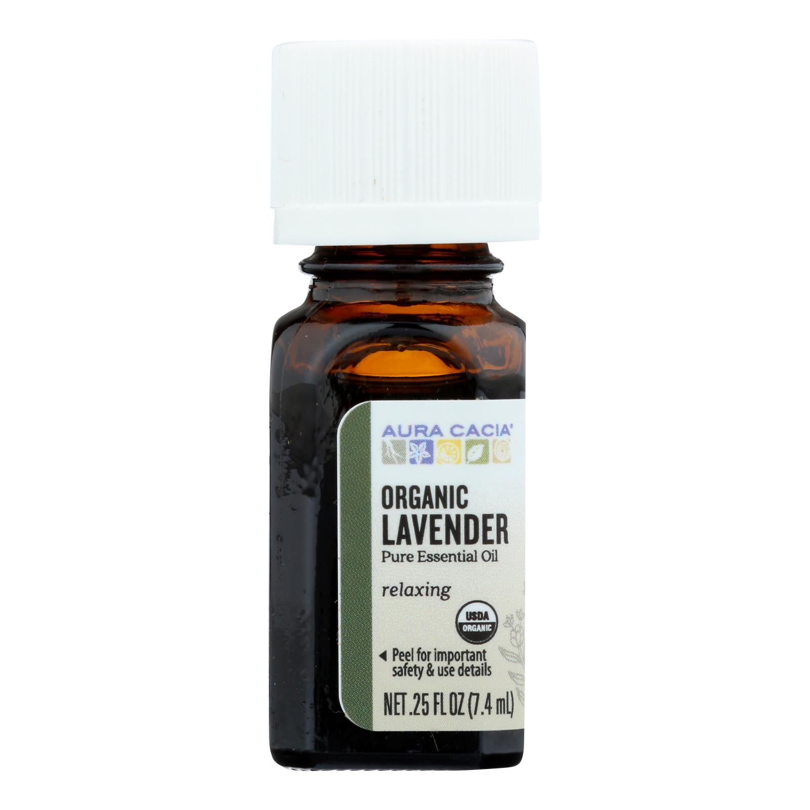 Aura Cacia - Organic Lavender - .25 Oz - GreatEagleInc