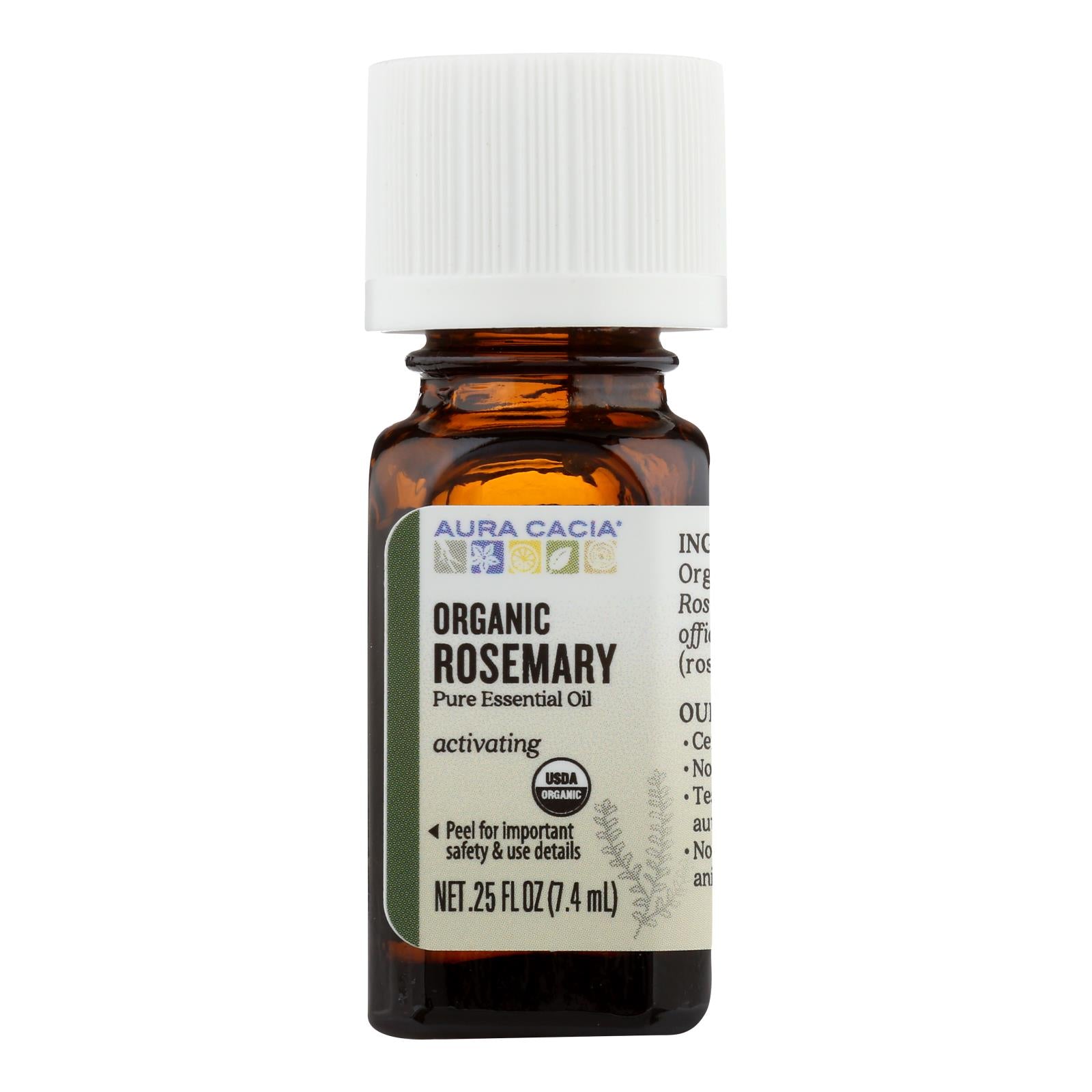 Aura Cacia - Organic Essential Oil - Rosemary - .25 Oz - GreatEagleInc
