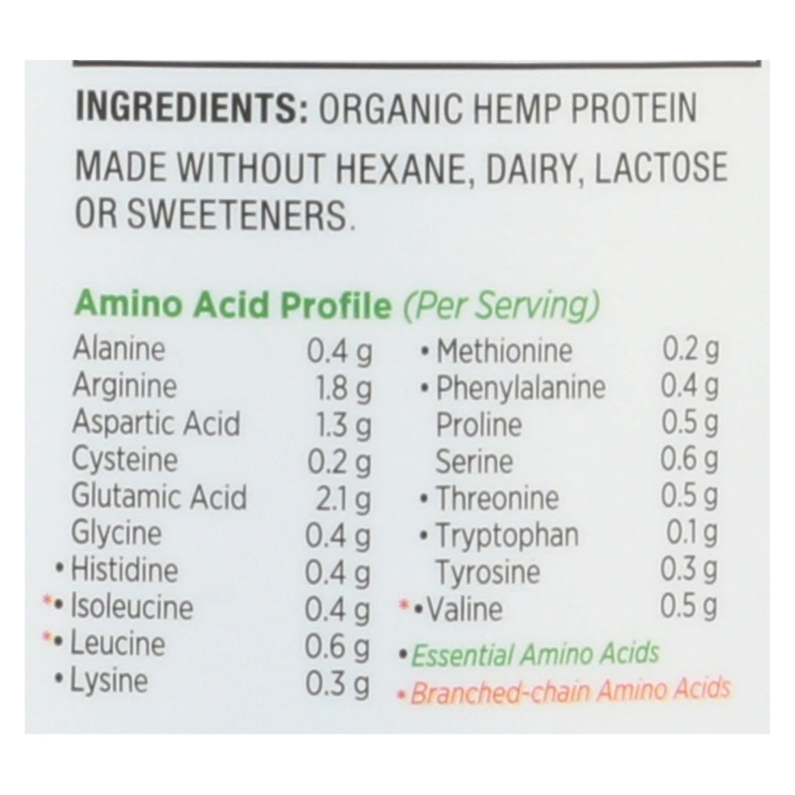 Nutiva Organic Hemp Protein Hi-fiber - 16 Oz - GreatEagleInc