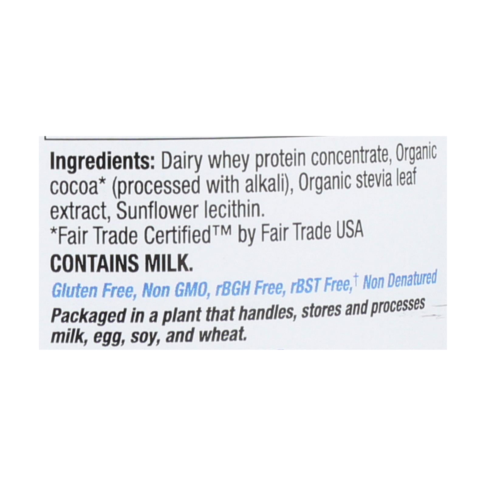 Tera's Whey Protein - Rbgh Free - Fair Trade Dark Chocolate - 12 Oz - GreatEagleInc