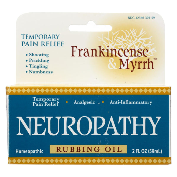 Frankincense And Myrrh Neuropathy Rubbing Oil - 2 Fl Oz - Eco-Friendly Home & Grocery