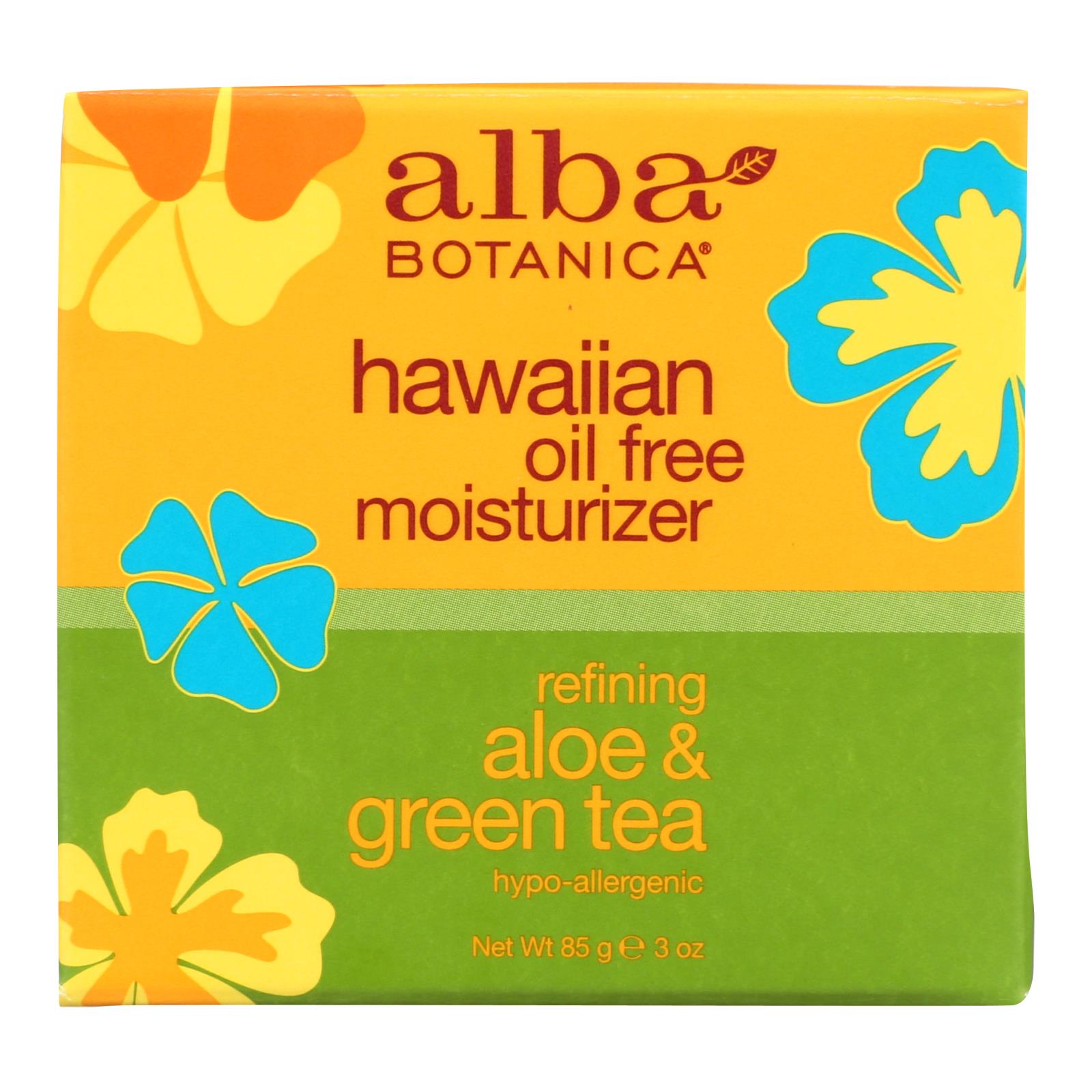 Alba Botanica - Hawaiian Aloe And Green Tea Moisturizer Oil-free - 3 Oz - GreatEagleInc