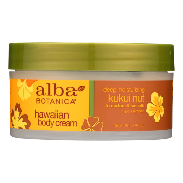 Alba Botanica - Hawaiian Body Cream Kukui Nut - 6.5 Oz - GreatEagleInc
