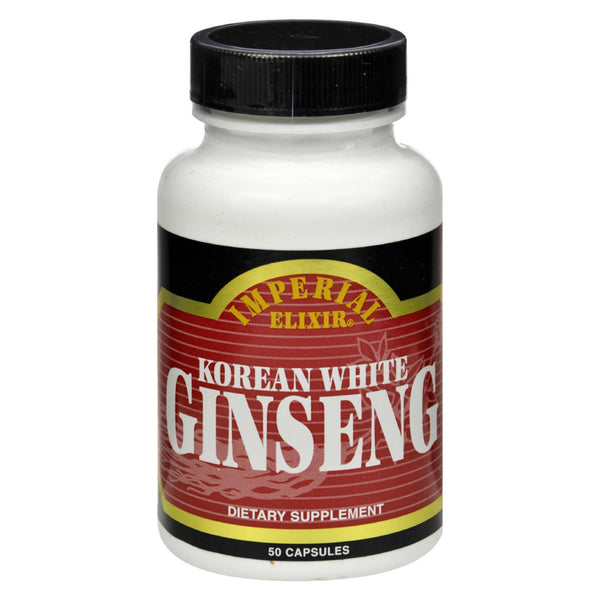 Imperial Elixir Korean White Ginseng - 500 Mg - 50 Capsules - Eco-Friendly Home & Grocery