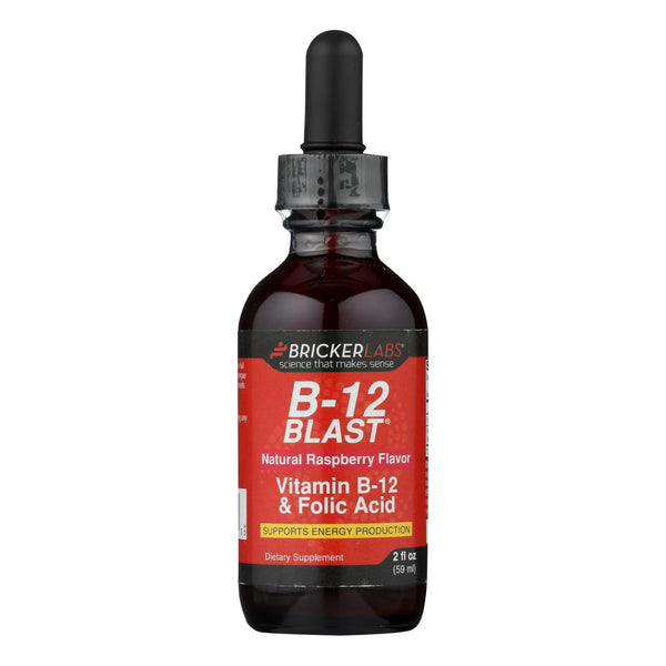 Bricker Labs - Blast B12 Vitamin B12 And Folic Acid - 2 Fl Oz - Eco-Friendly Home & Grocery