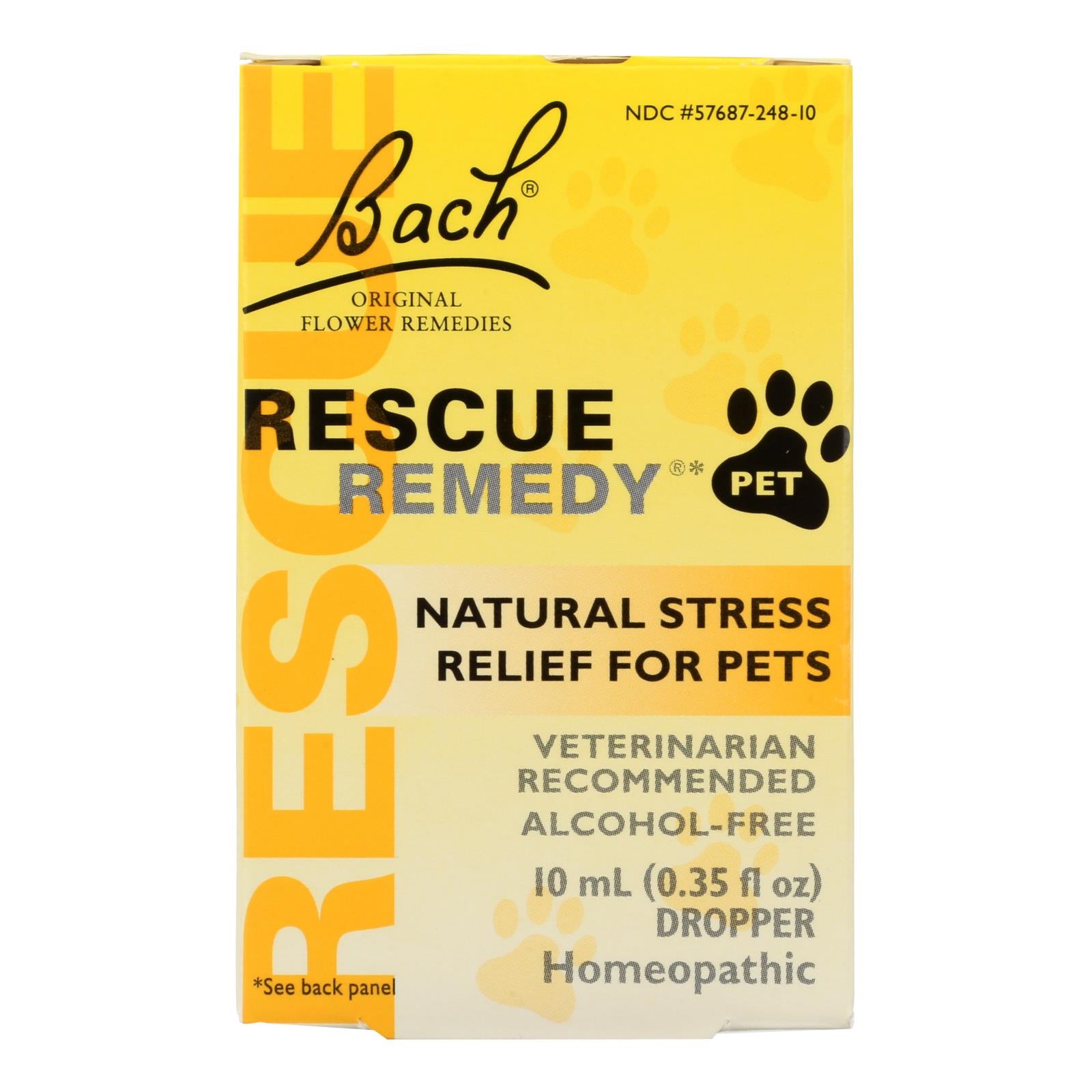 Bach Flower Remedies Rescue Remedy Stress Relief For Pets - 10 Ml - GreatEagleInc