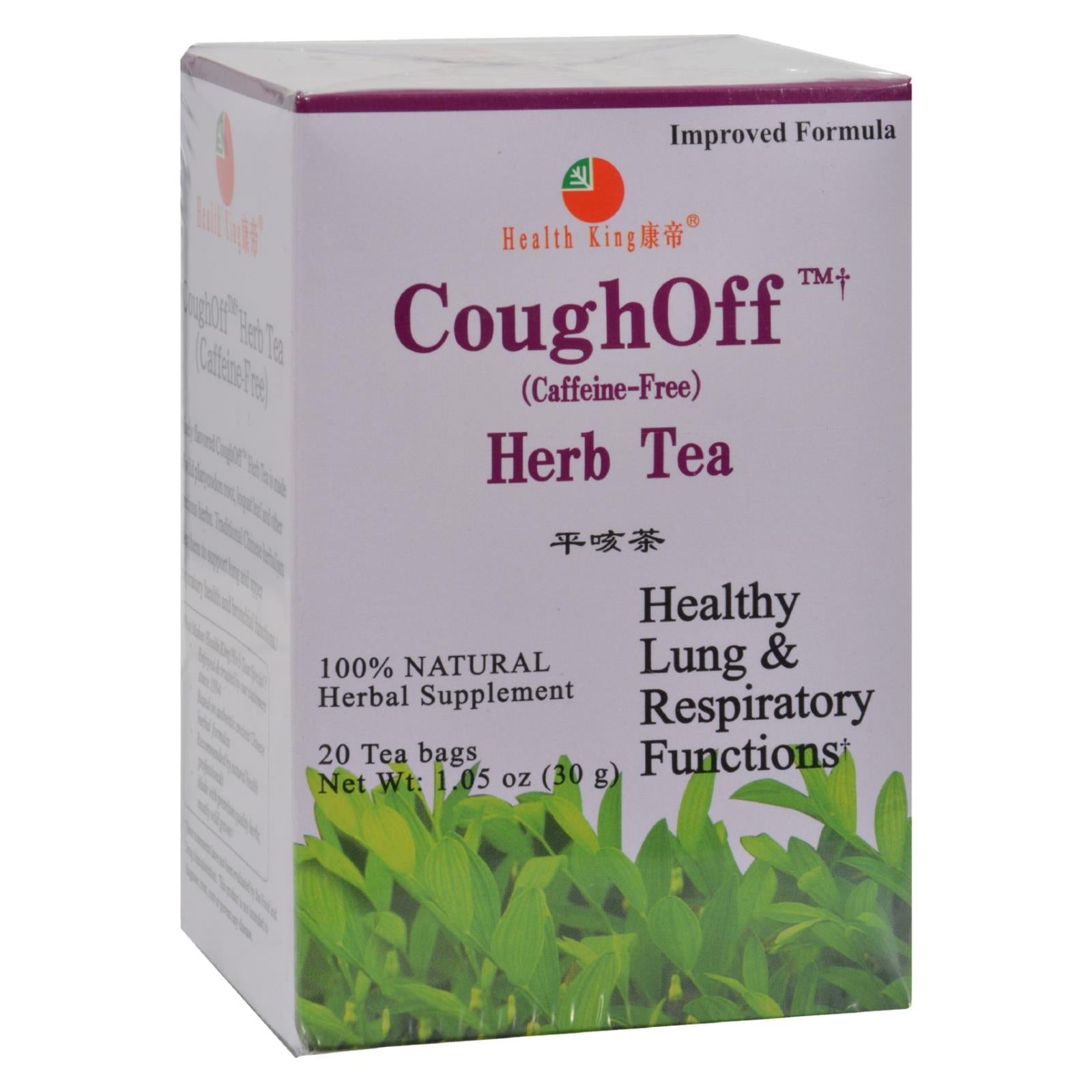 Health King Cough-off Herb Tea - 20 Tea Bags - GreatEagleInc