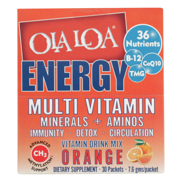Ola Loa Products Energy Multi Vitamin - Orange - 30 Packet - GreatEagleInc