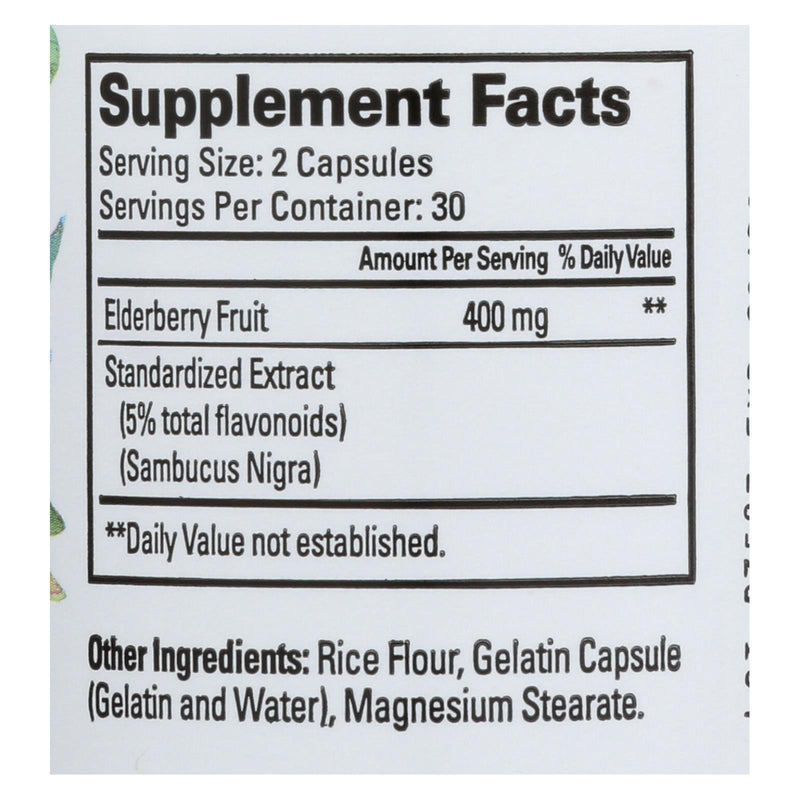 Quantum Elderberry Immune Defense Extract - 400 Mg - 60 Capsules - Eco-Friendly Home & Grocery