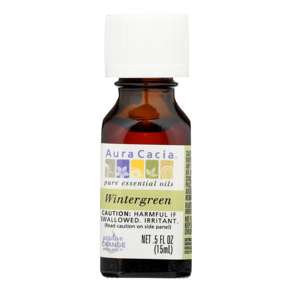 Aura Cacia - Pure Essential Oil Wintergreen - 0.5 Fl Oz - GreatEagleInc