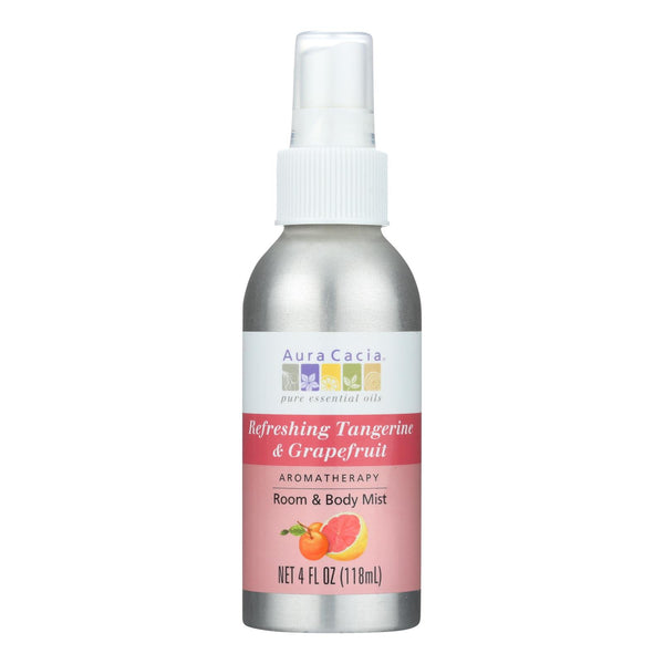 Aura Cacia - Aromatherapy Mist Tangerine Grapefruit - 4 Fl Oz - Eco-Friendly Home & Grocery