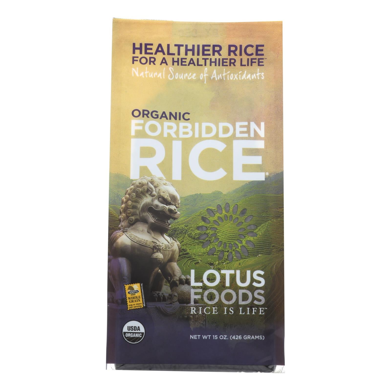 Lotus Foods Heirloom Forbidden Rice - Case Of 6 - 15 Oz. - GreatEagleInc
