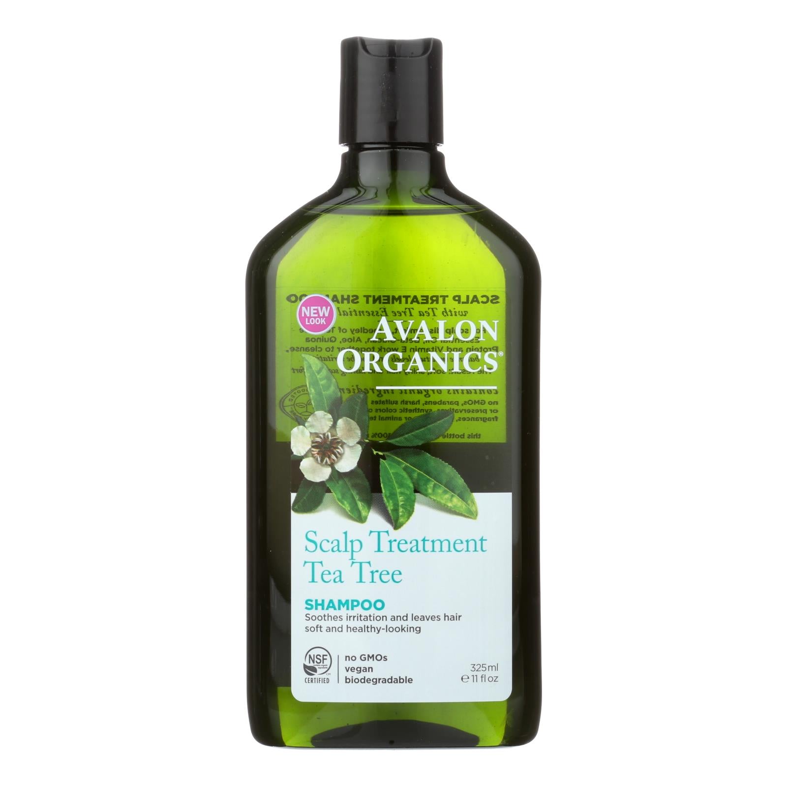 Avalon Organics Scalp Treatment Tea Tree Shampoo - 11 Fl Oz - GreatEagleInc