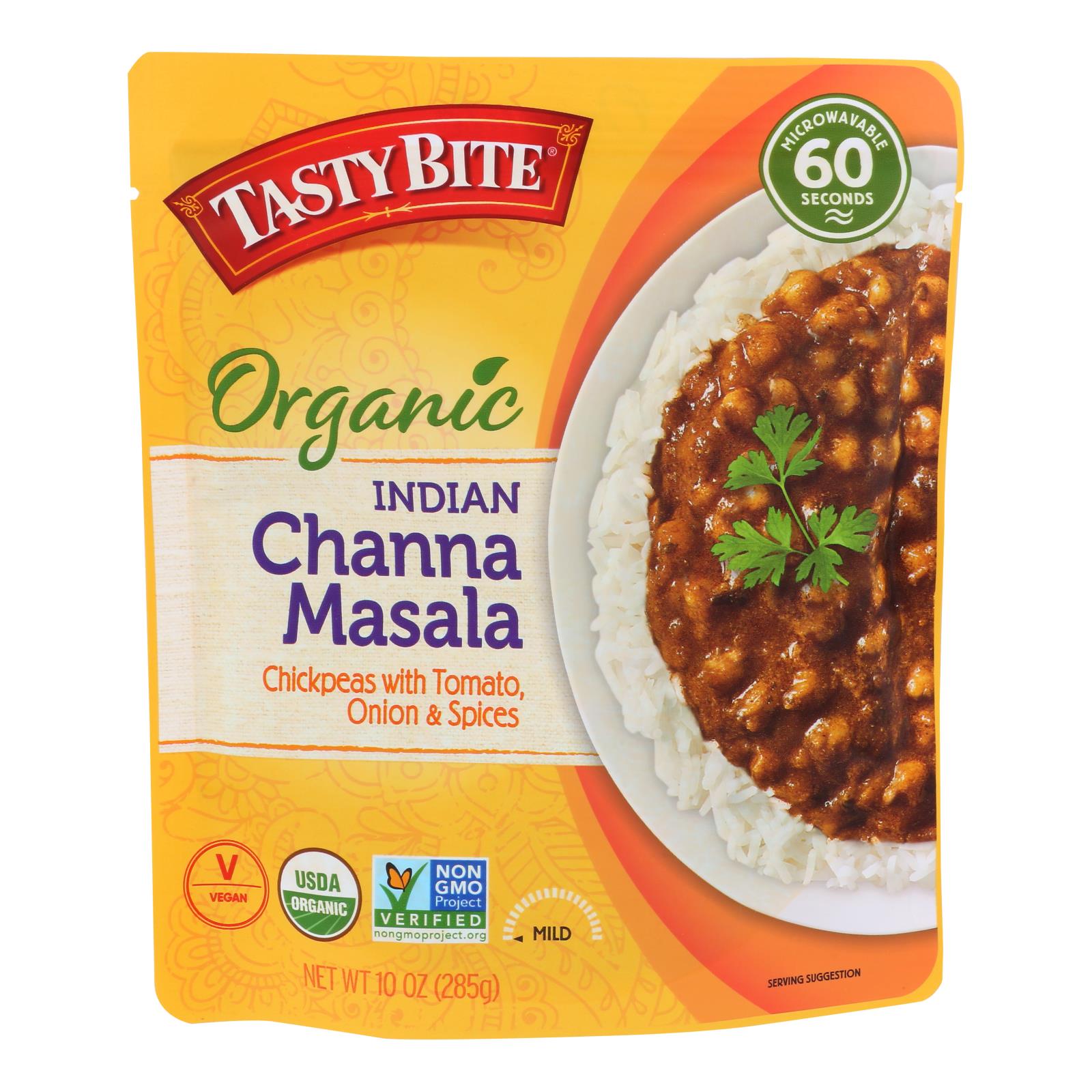 Tasty Bite Entree - Indian Cuisine - Channa Masala - 10 Oz - Case Of 6 - GreatEagleInc
