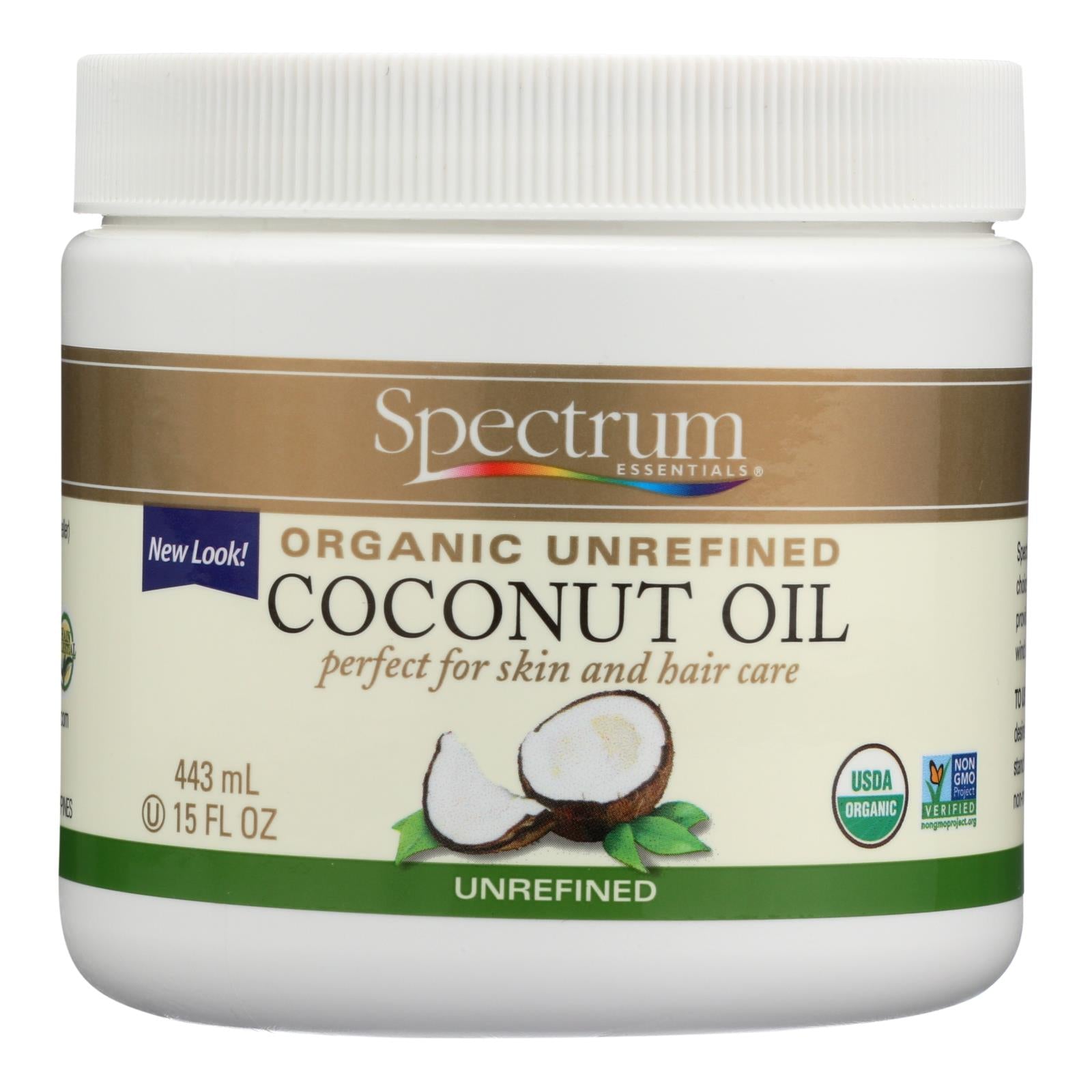 Spectrum Essentials Organic Coconut Oil - Unrefined - 15 Oz - GreatEagleInc