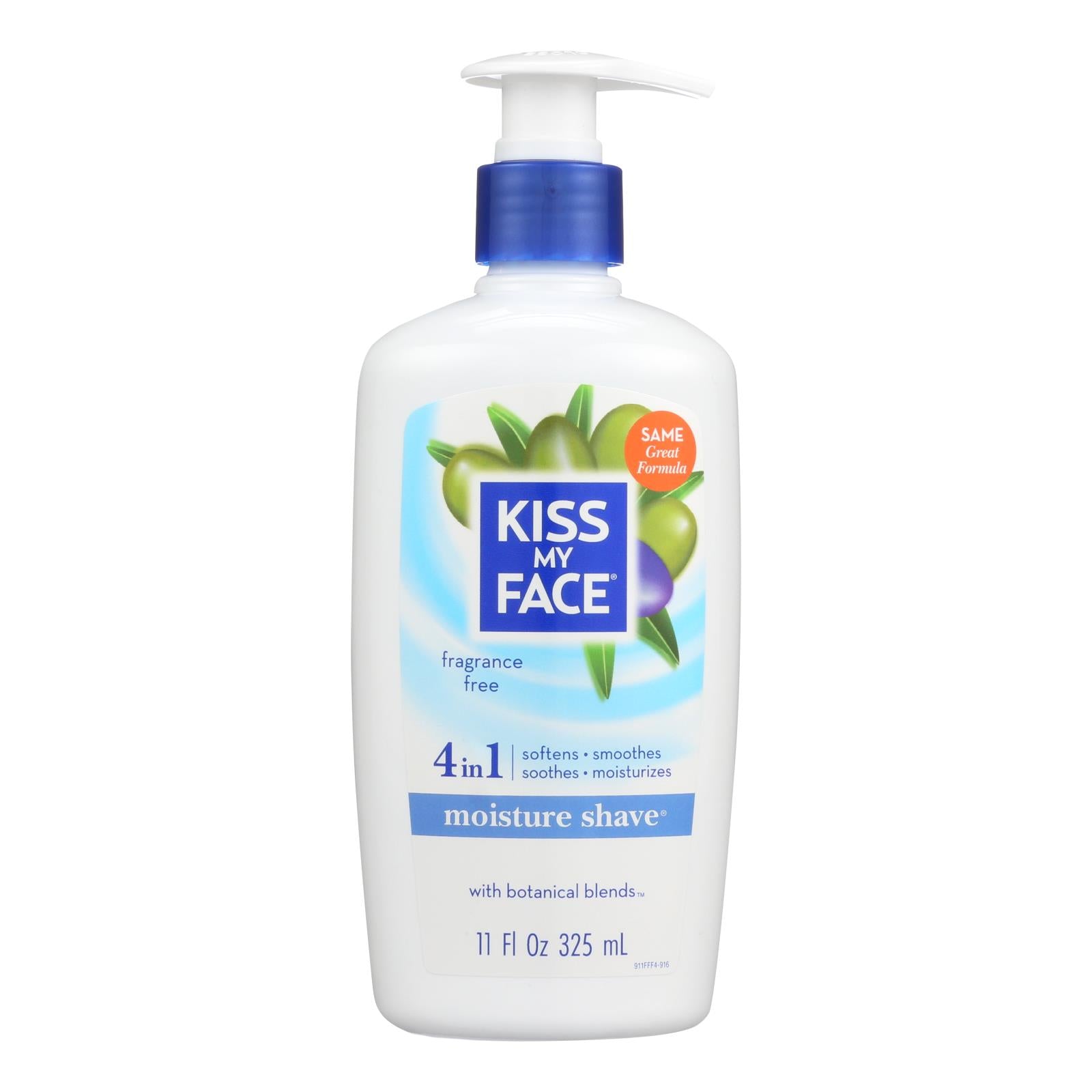 Kiss My Face Moisture Shave Fragrance Free - 11 Fl Oz - GreatEagleInc