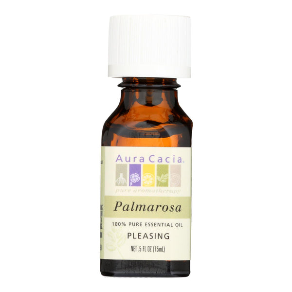 Aura Cacia - Pure Essential Oil Palmarosa - 0.5 Fl Oz - Eco-Friendly Home & Grocery