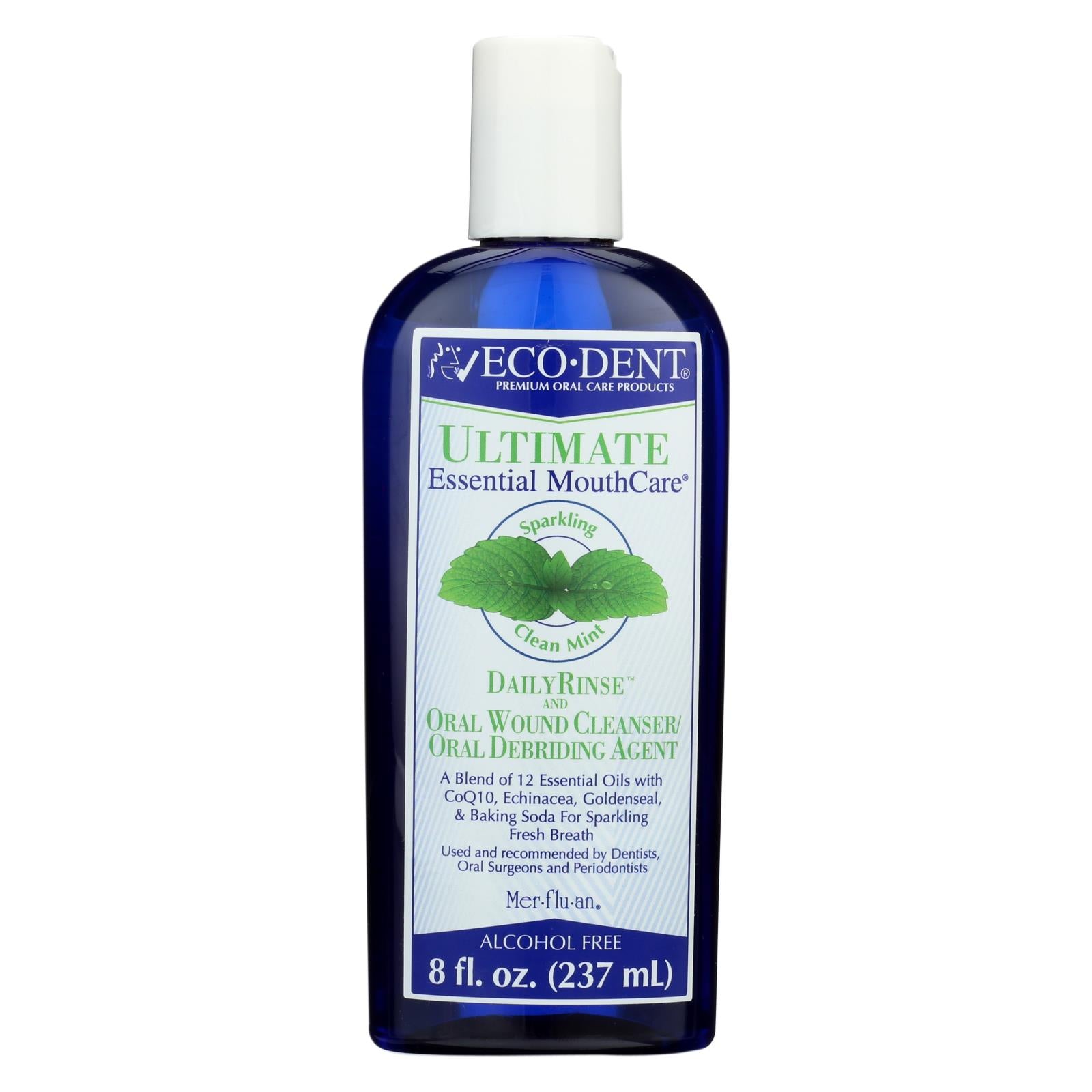 Eco-dent Dailyrinse Mouthrinse - Mint - 8 Oz - GreatEagleInc