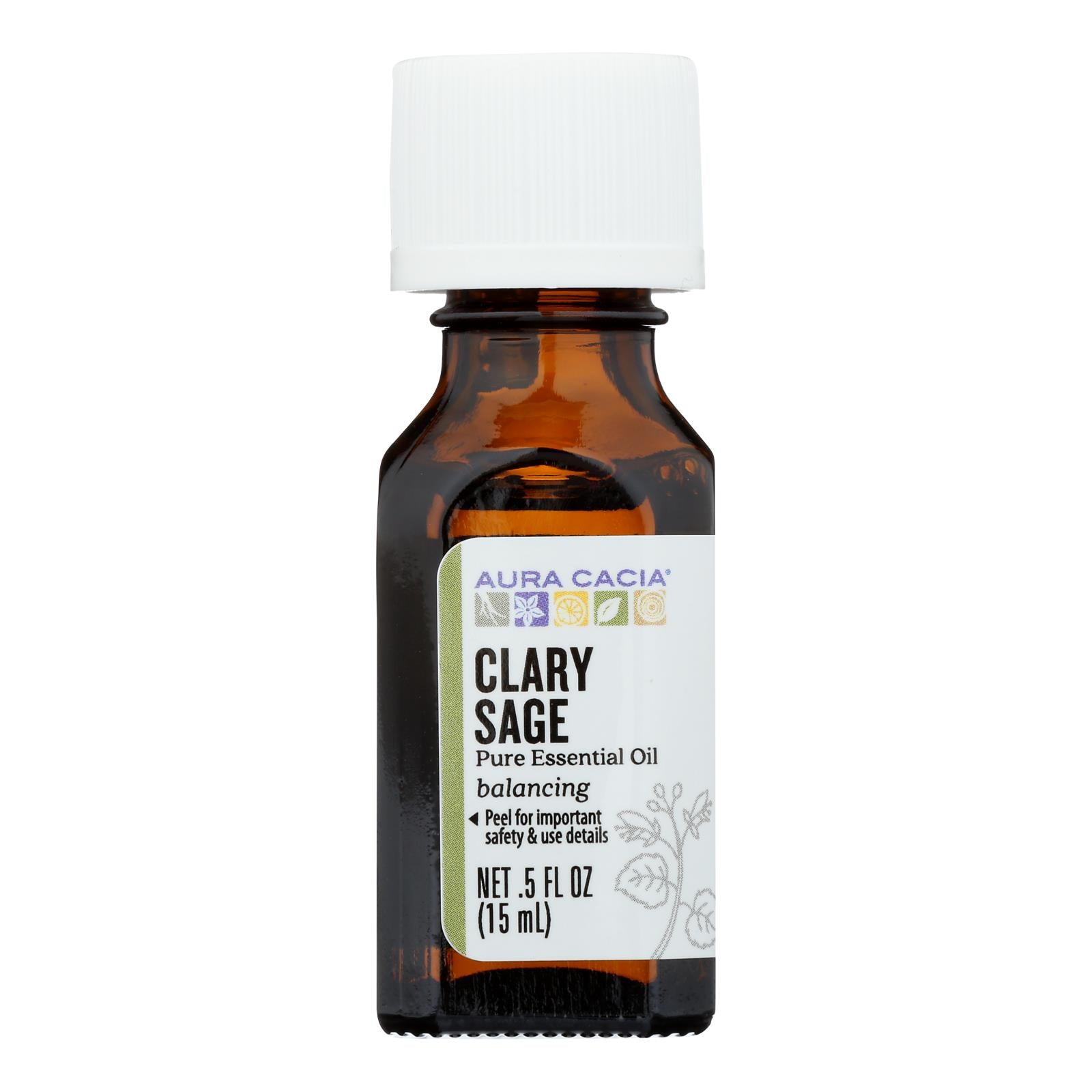 Aura Cacia - Essential Oil Clary Sage - 0.5 Fl Oz - GreatEagleInc