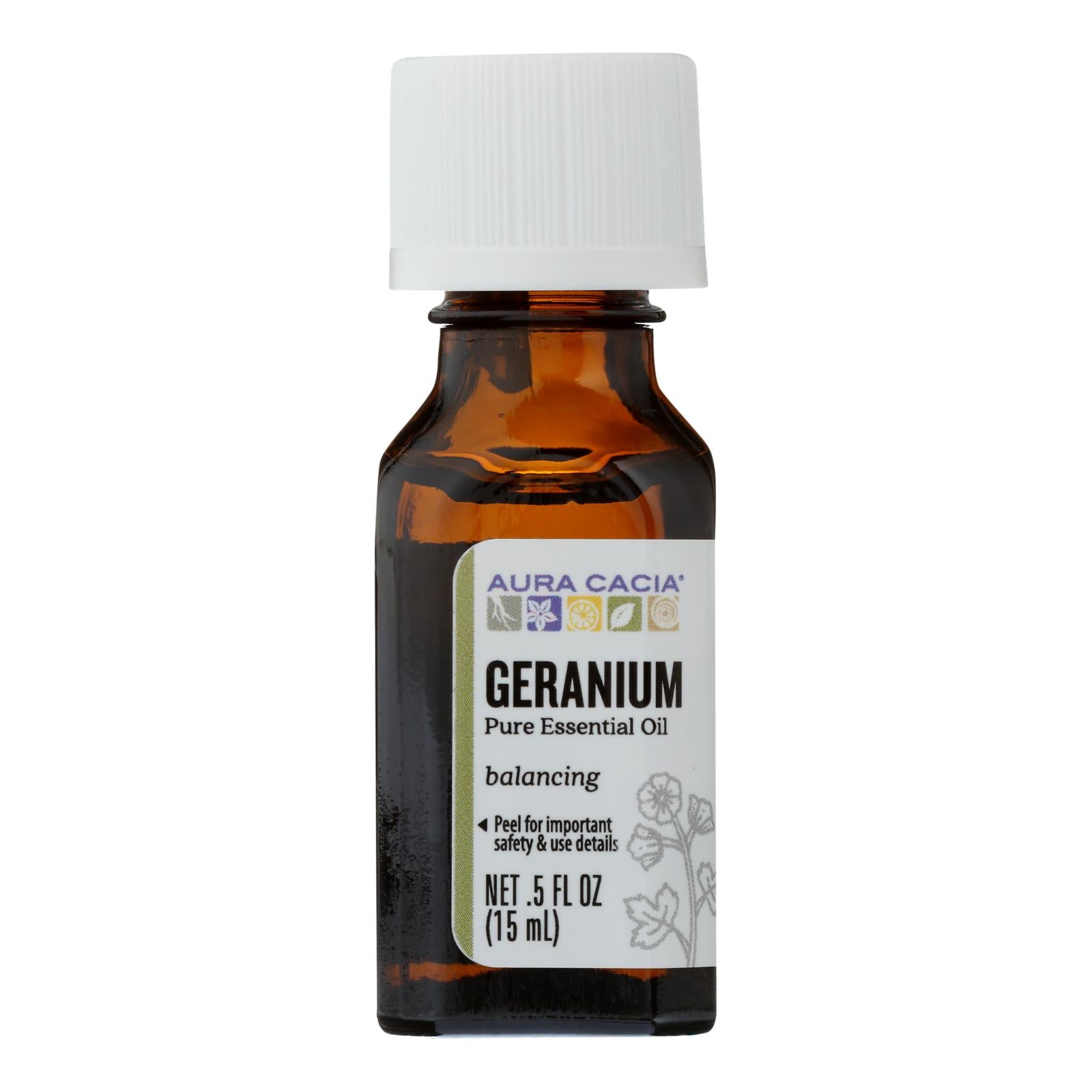 Aura Cacia - Pure Essential Oil Geranium - 0.5 Fl Oz - GreatEagleInc