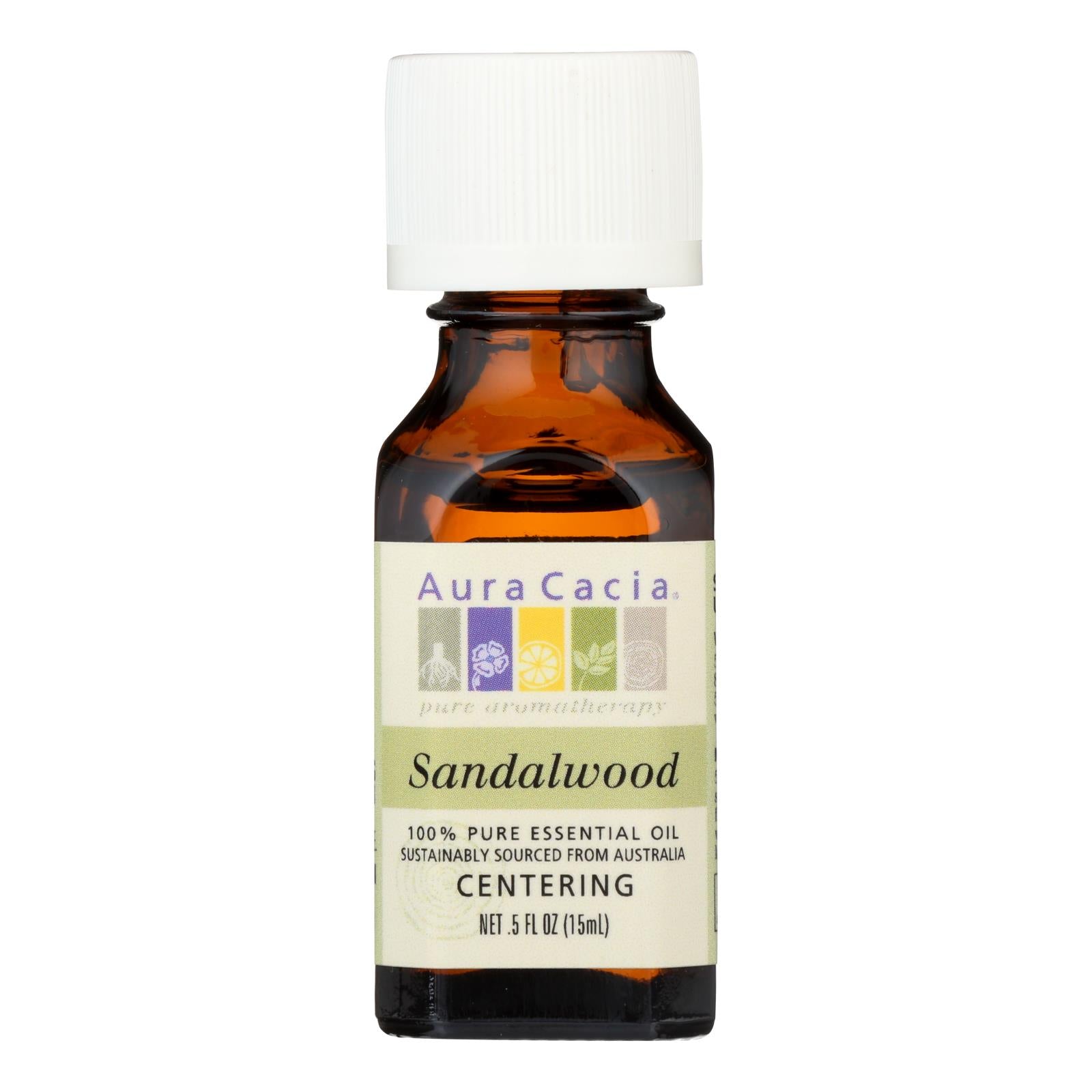 Aura Cacia - Essential Oil - Sandalwood - .5 Oz - GreatEagleInc