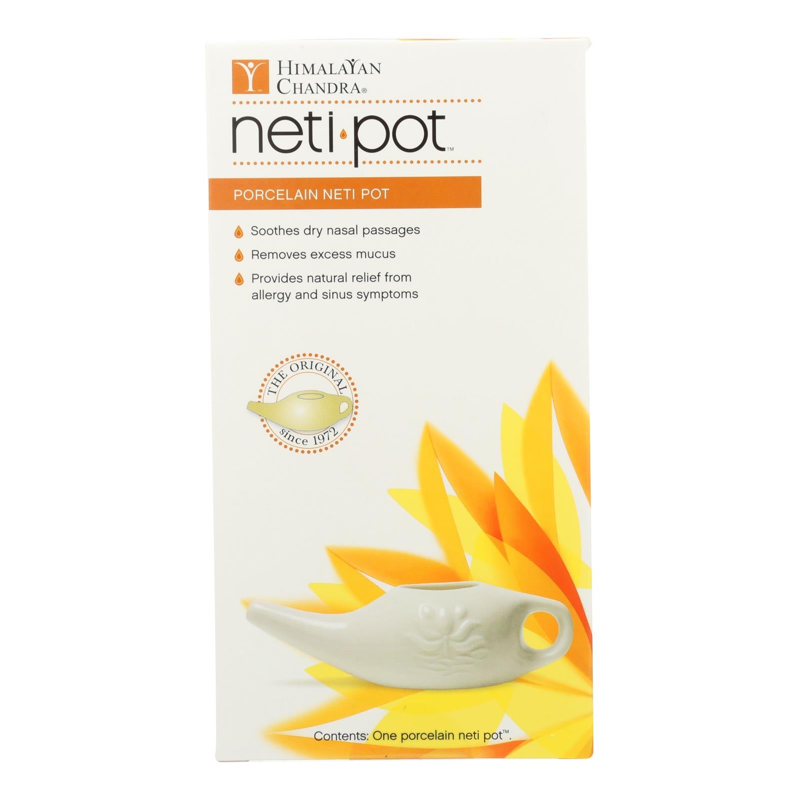 Himalayan Institute Neti Wash Ceramic Neti Pot - 1 Pot - GreatEagleInc