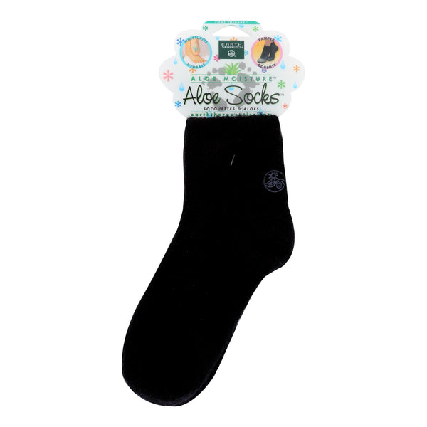 Earth Therapeutics Moisturizing Aloe Socks Black - 1 Pair - Eco-Friendly Home & Grocery