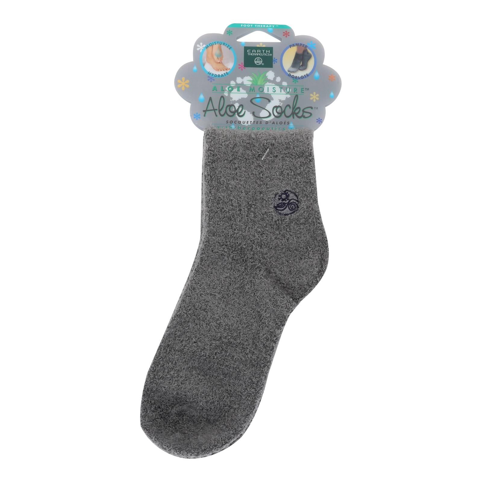 Earth Therapeutics Socks Infused Socks - Grey - Pair - GreatEagleInc