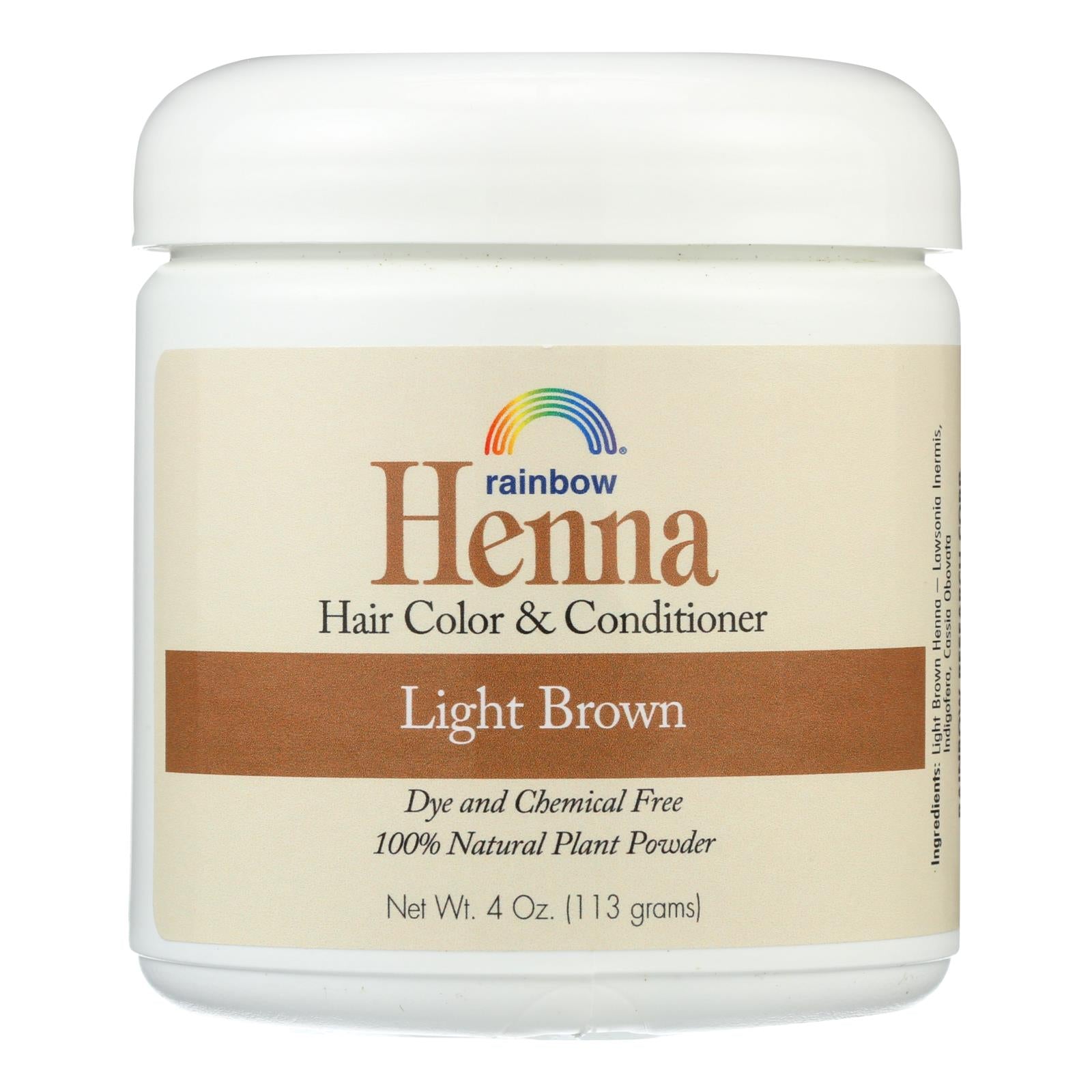Rainbow Research Henna Hair Color And Conditioner Persian Light Brown - 4 Oz - GreatEagleInc