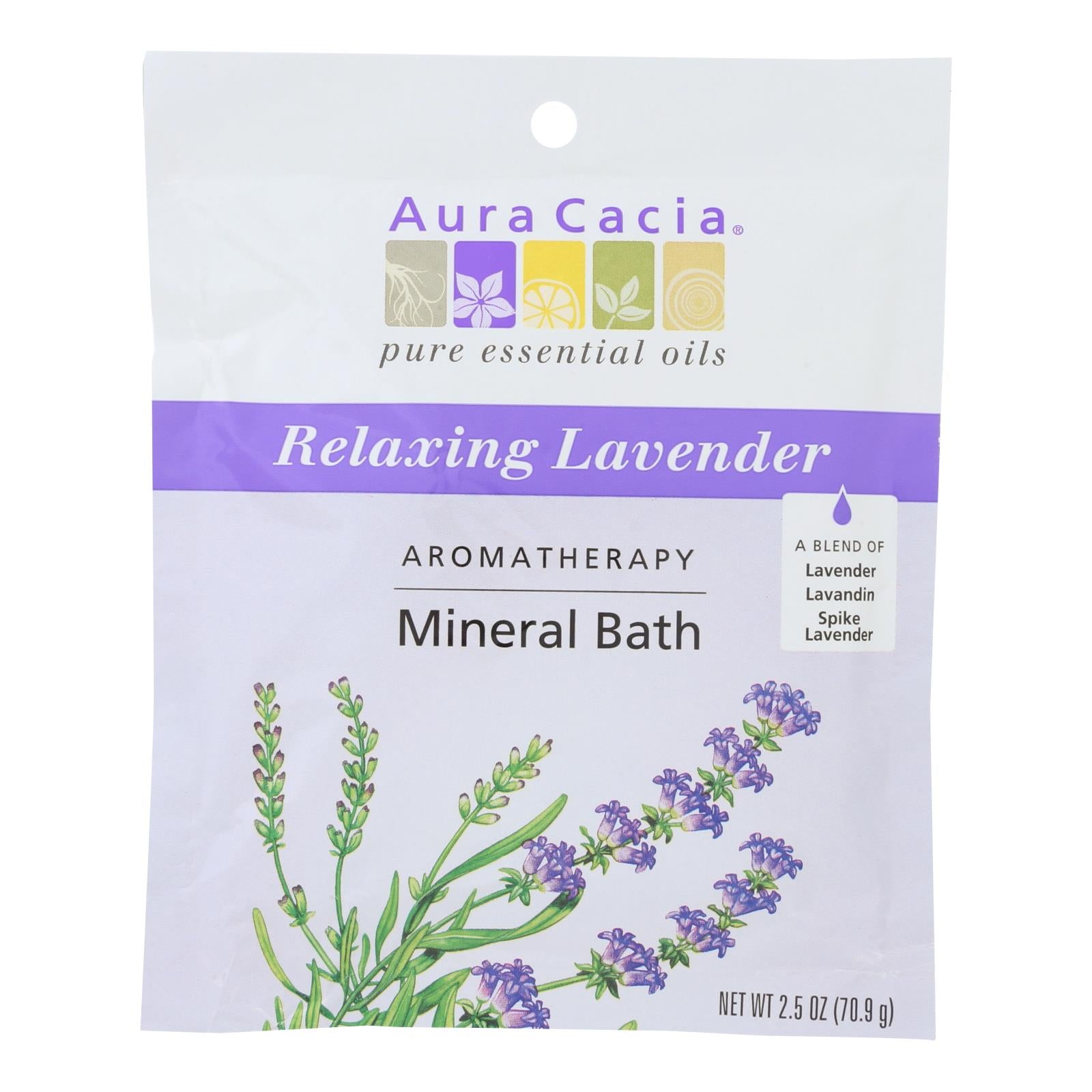 Aura Cacia - Aromatherapy Mineral Bath Lavender Harvest - 2.5 Oz - Case Of 6 - GreatEagleInc