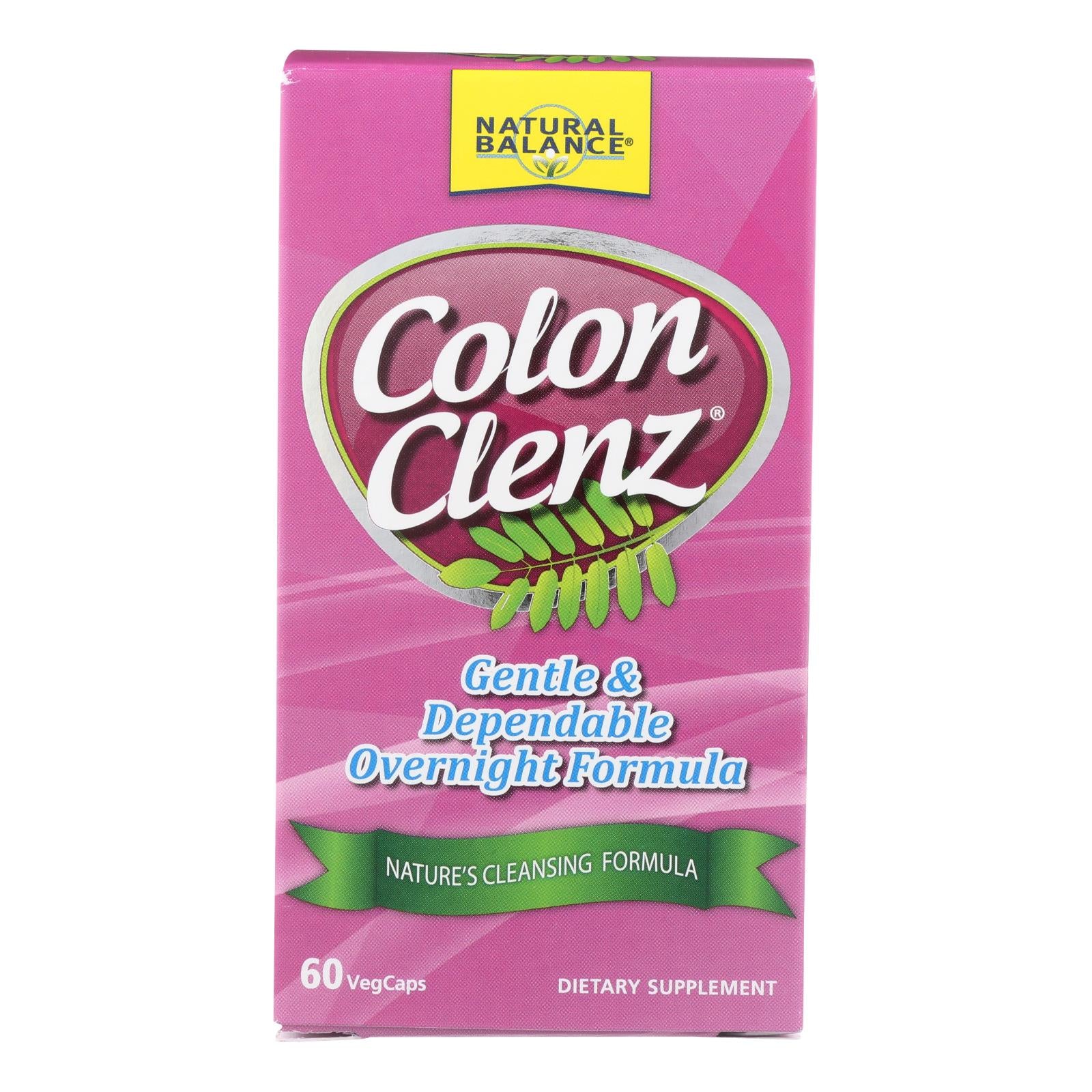 Natural Balance Colon Clenz - 60 Vegetable Capsules - Eco-Friendly Home & Grocery