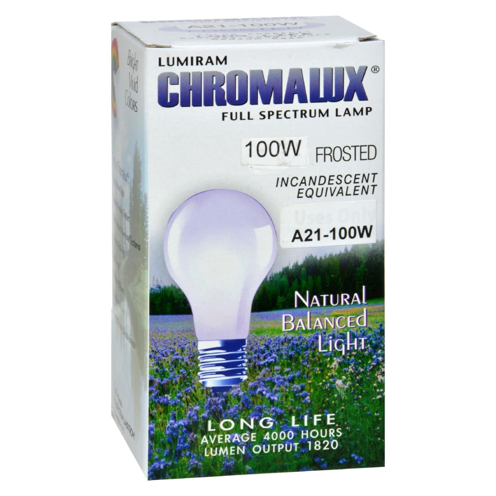 Chromalux Light Bulb Frosted-100w - 1 Bulb - GreatEagleInc