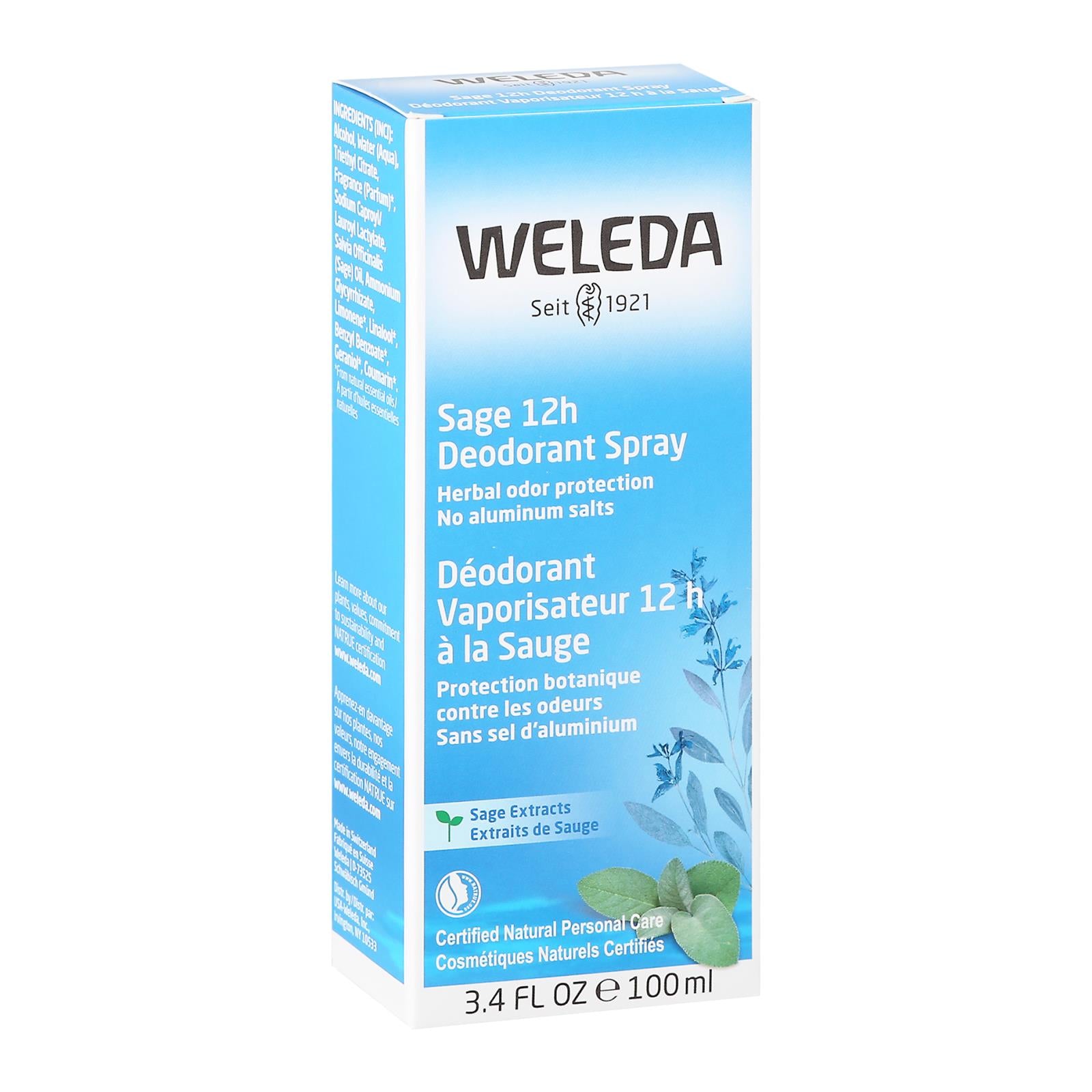 Weleda Deodorant Sage - 3.4 Fl Oz - GreatEagleInc